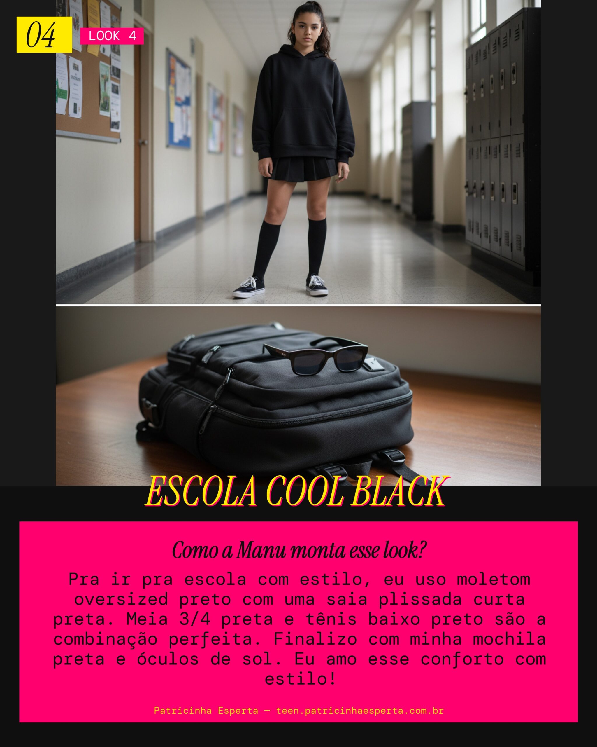 MANU RECOMENDA: All Black Pra Escola Que É A Minha Cara!