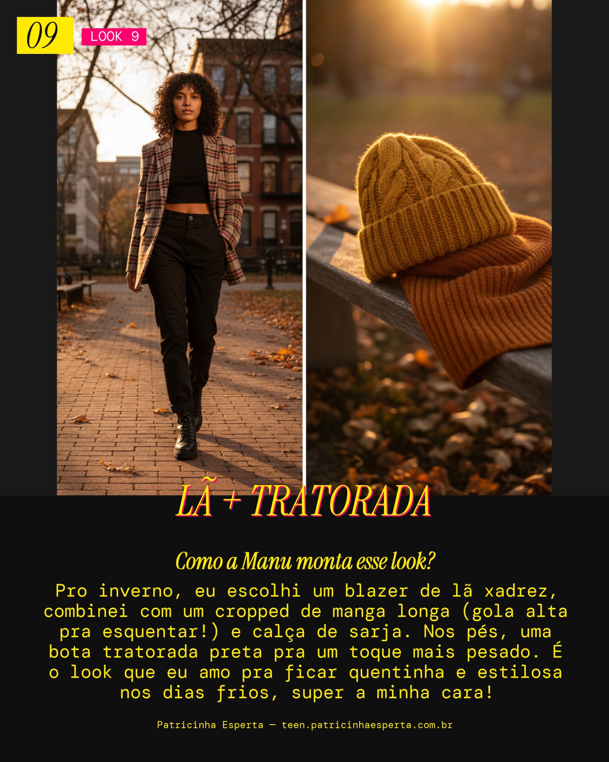 MANU RECOMENDA: Inverno Cool com Blazer de Lã e Cropped de Manga Longa