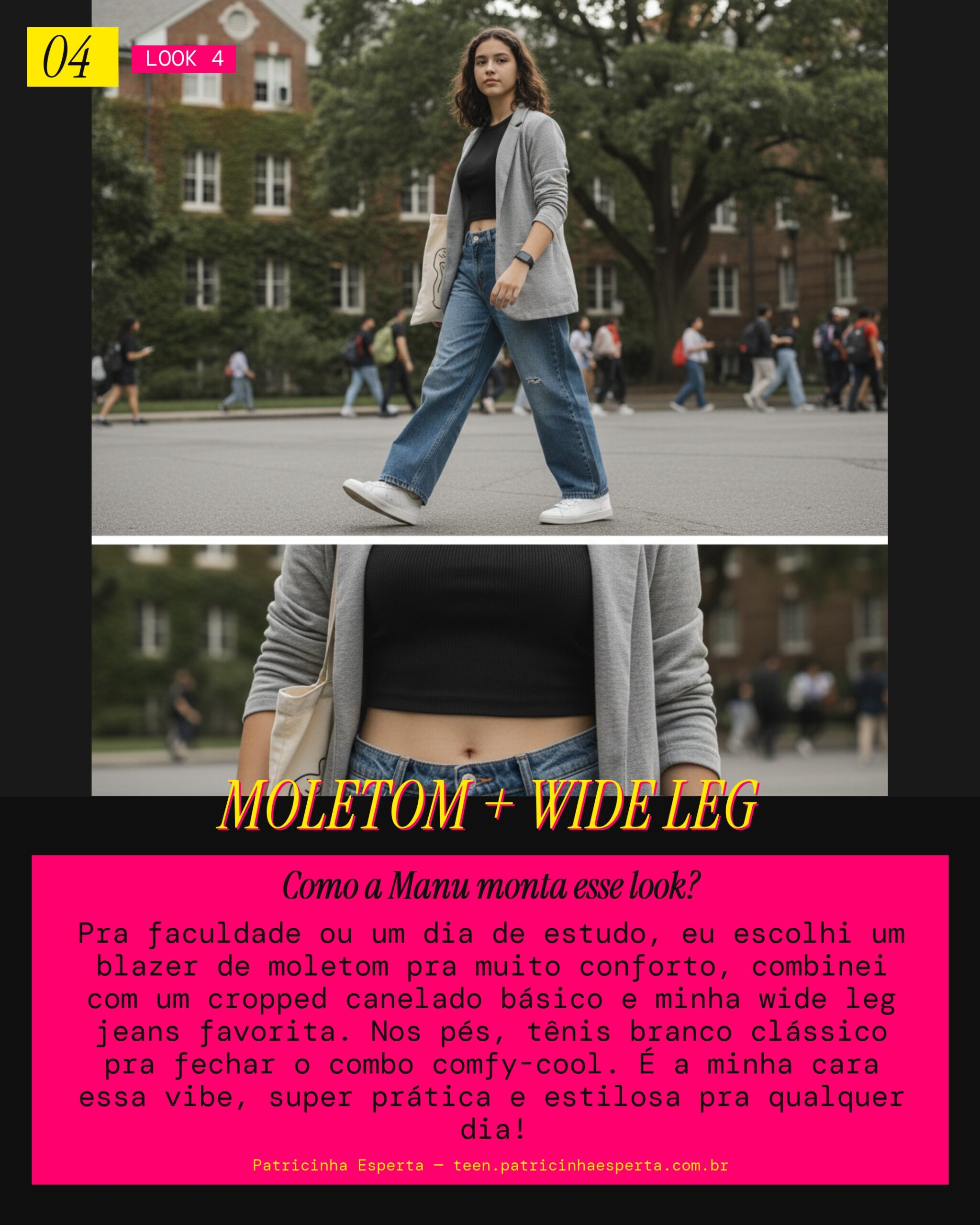 MANU RECOMENDA: Faculdade Cool com Blazer de Moletom