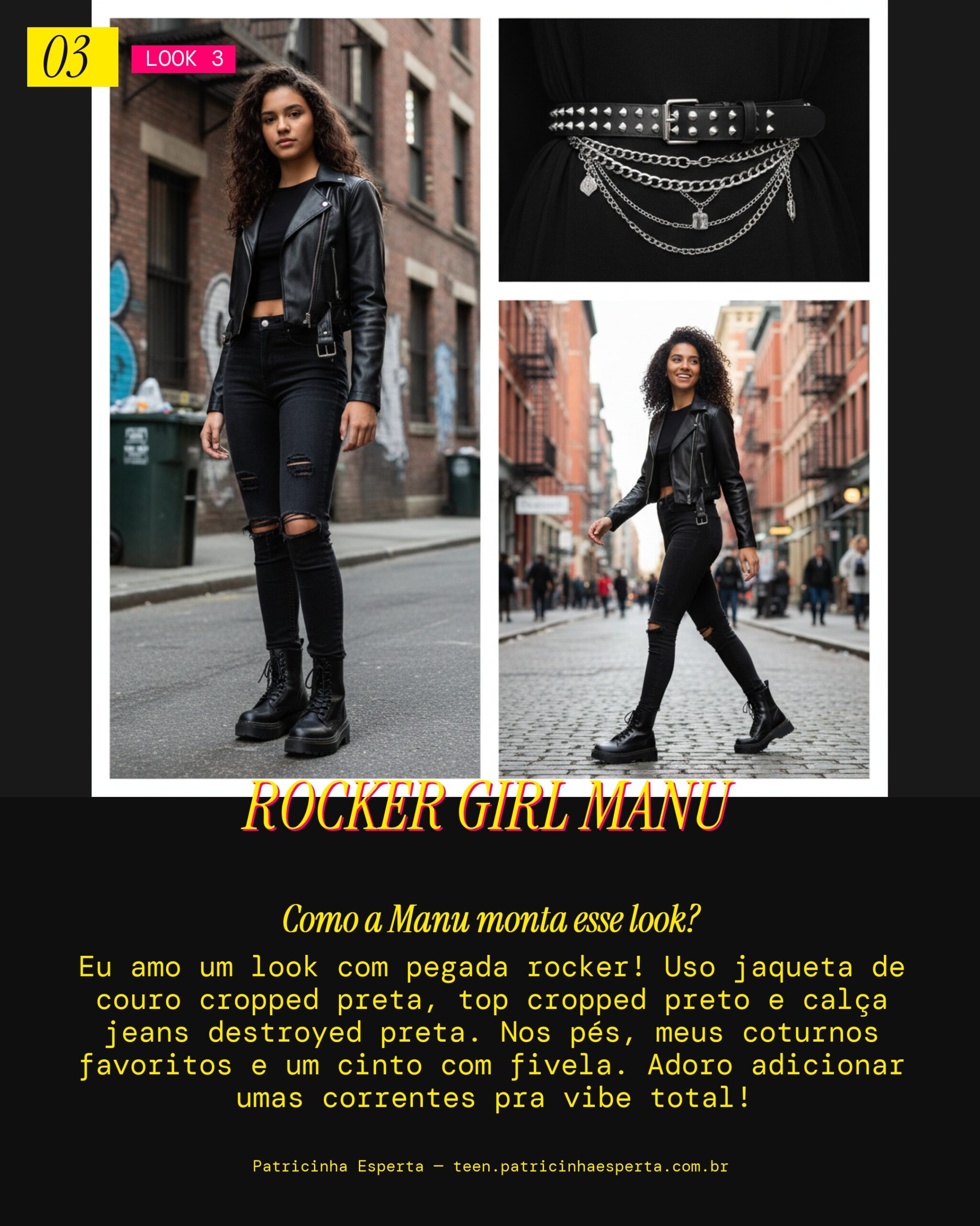 MANU RECOMENDA: Minha Vibe Rocker All Black Que EU Amo!