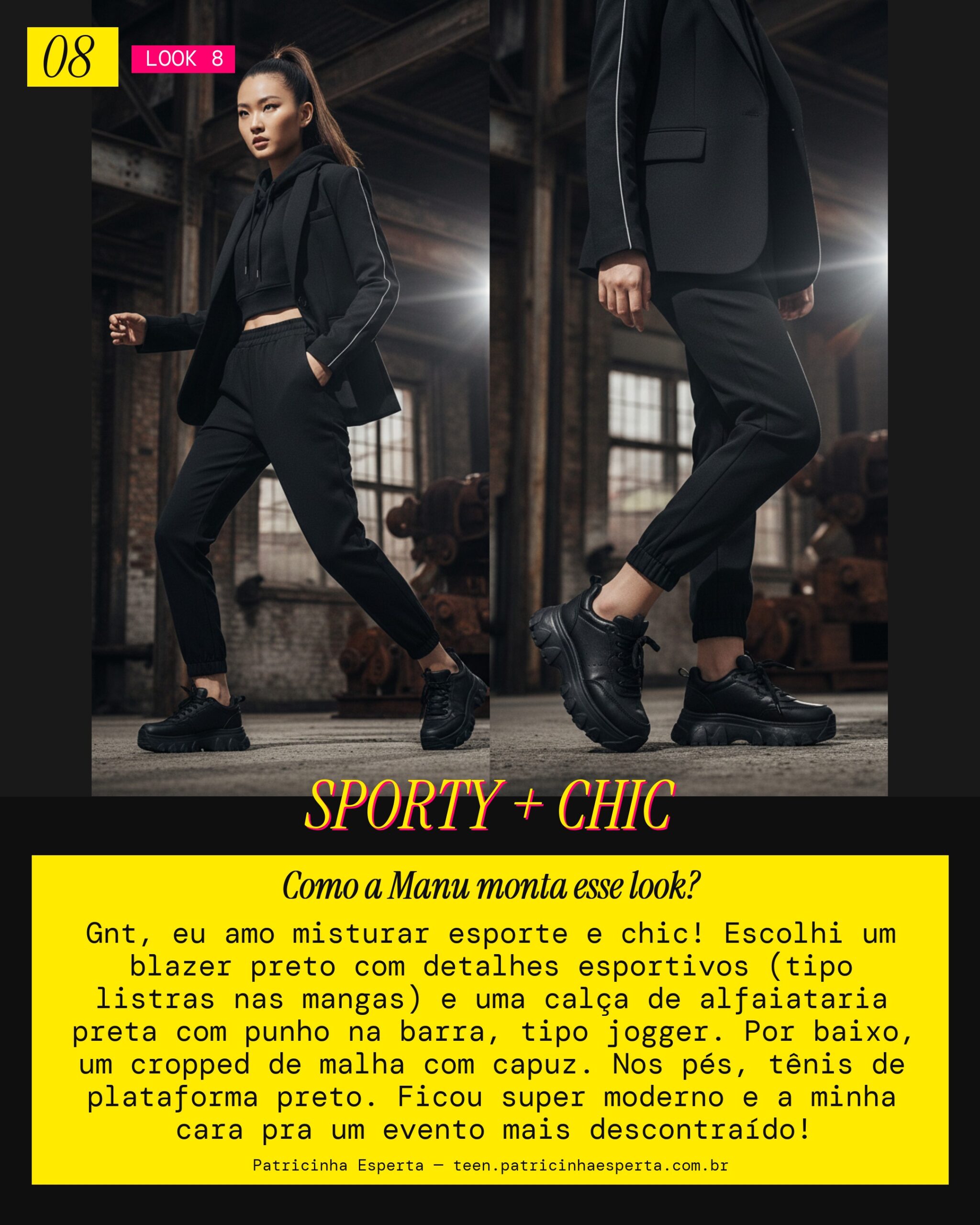 MANU RECOMENDA: Alfaiataria Esportiva com Top de Malha pra um Evento Descontraído