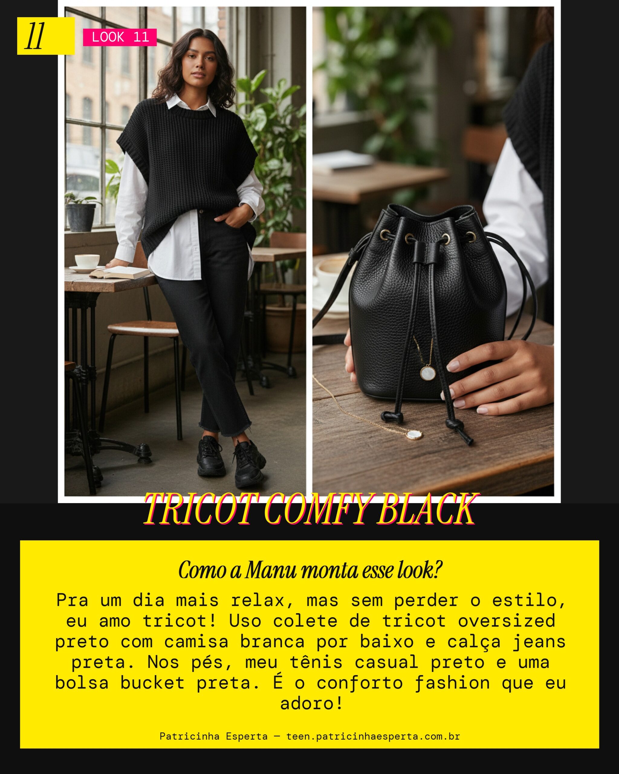 MANU RECOMENDA: Meu All Black Despojado com Tricot!