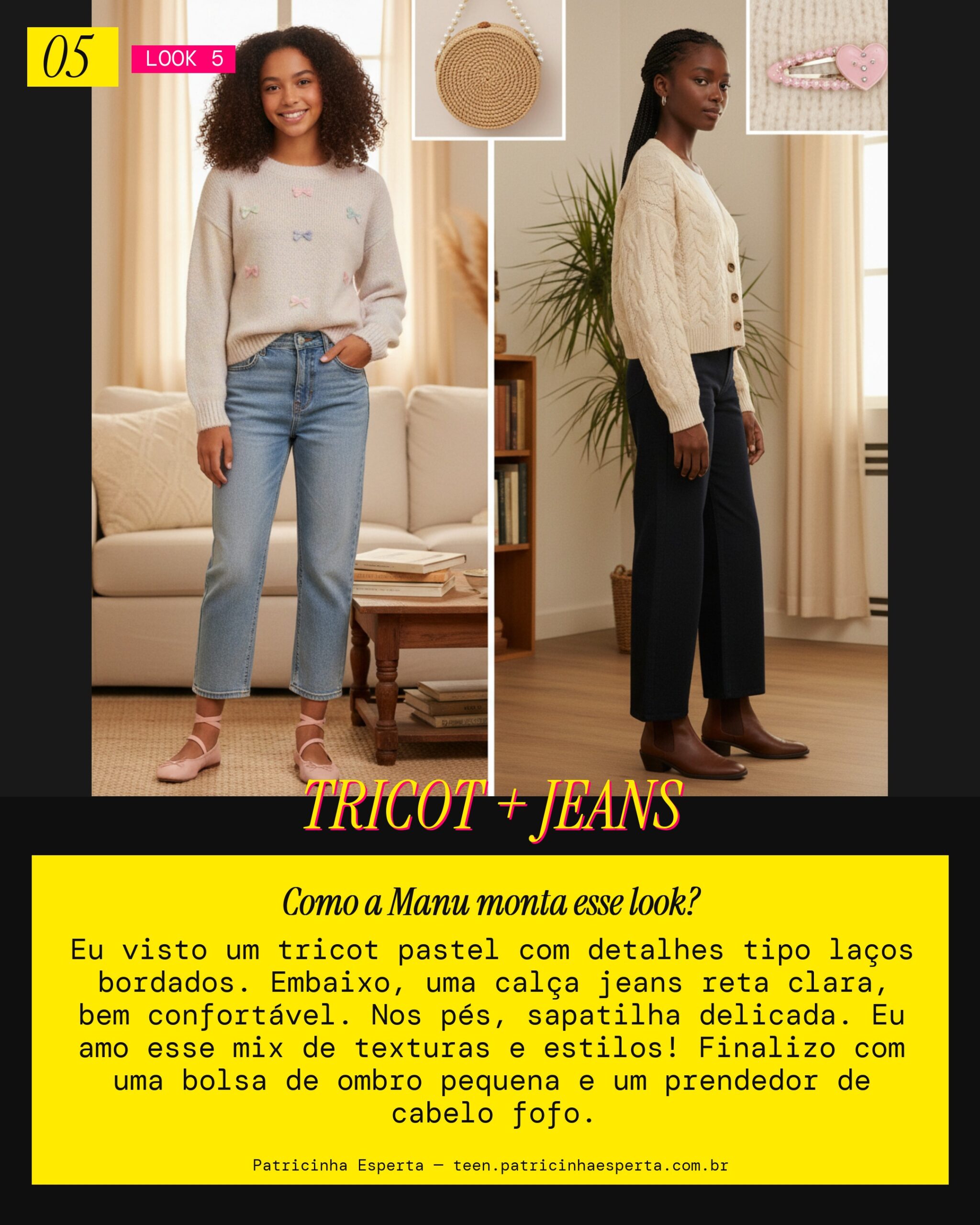 MANU RECOMENDA: Tricot Fofo + Jeans Descolado: Meu Conforto Estiloso!
