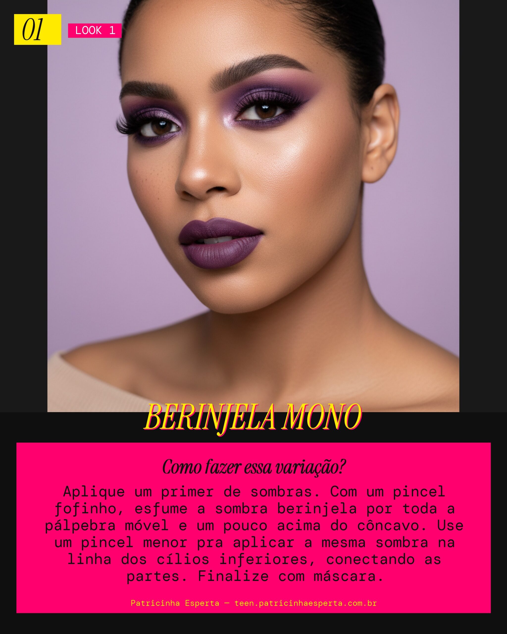 Sombra Berinjela Monocromática: Olhar Profundo