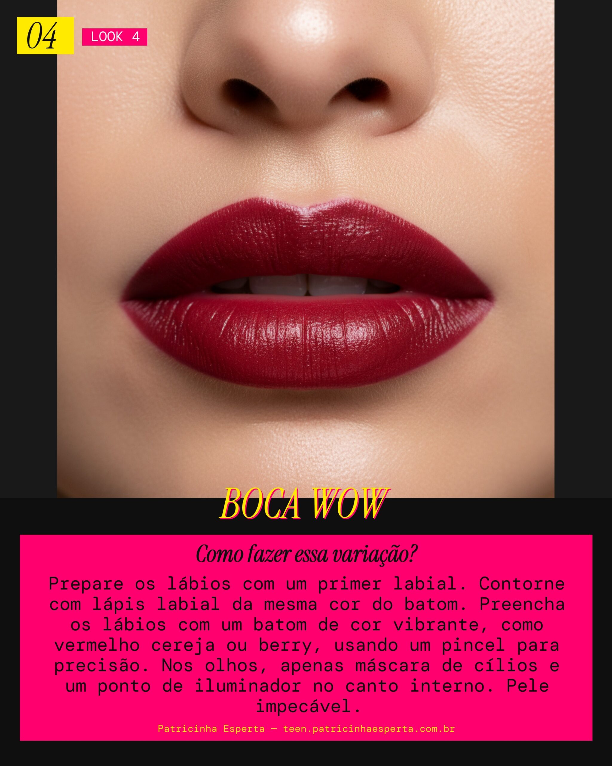 Look 4: Boca Marcante, Olho Clean
