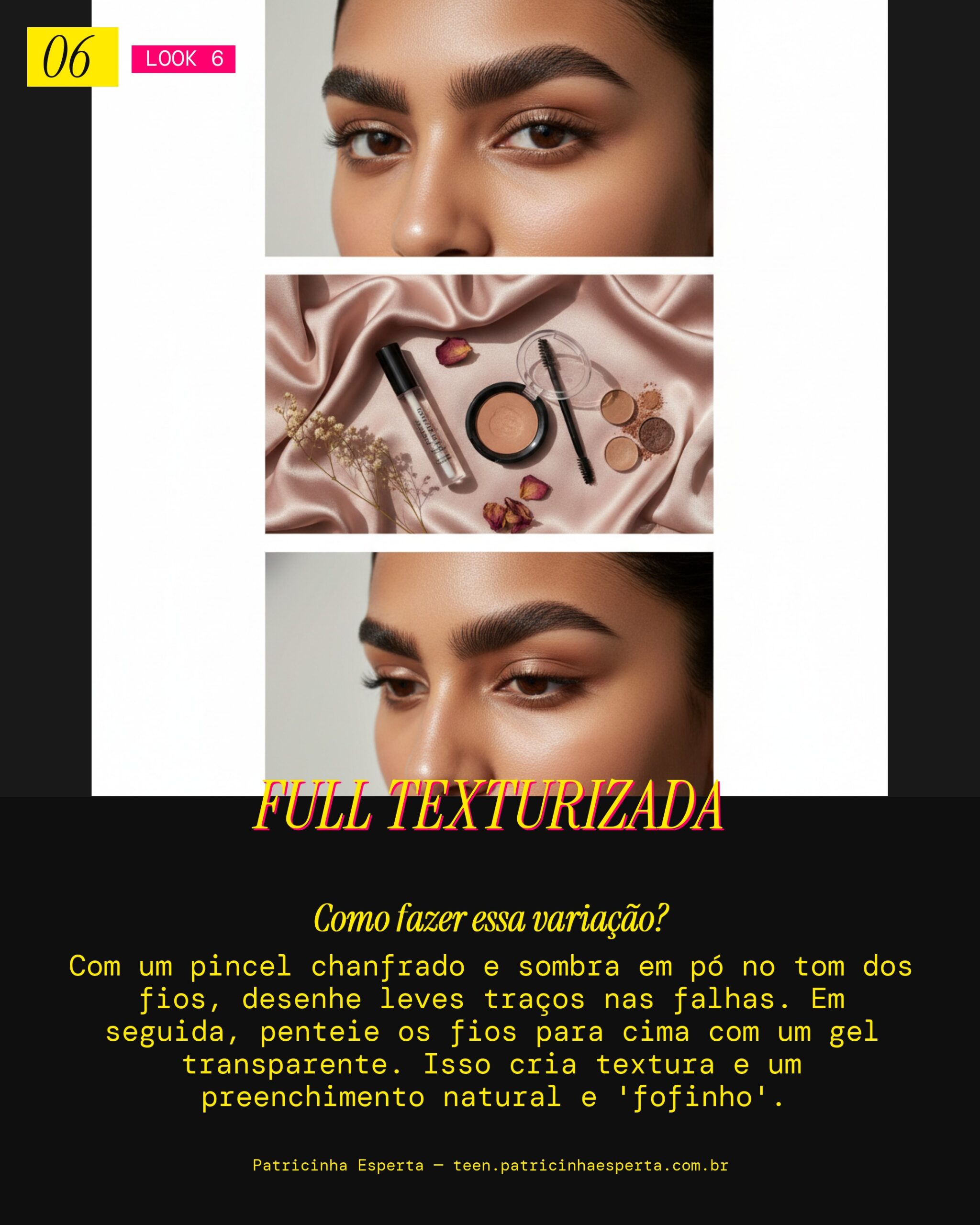 Full e Texturizada: Pincel Angulado + Sombra