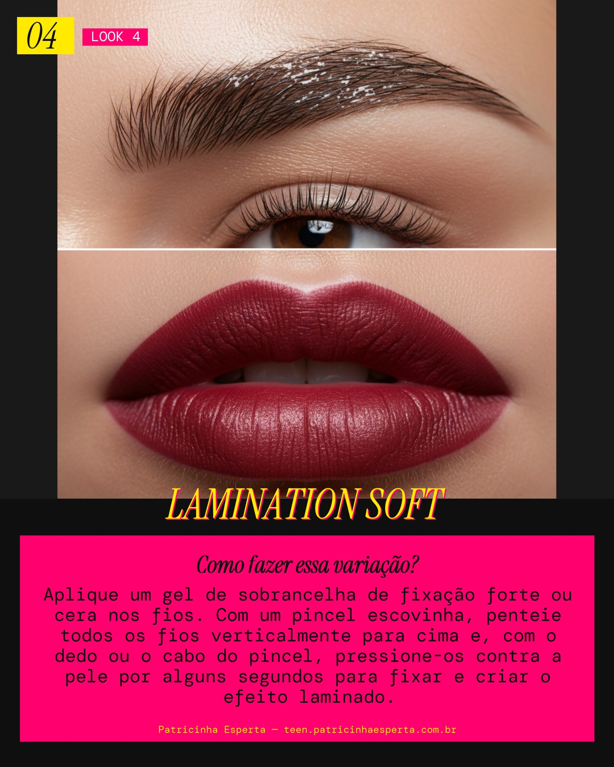 Efeito Lamination Soft: Brow Styling