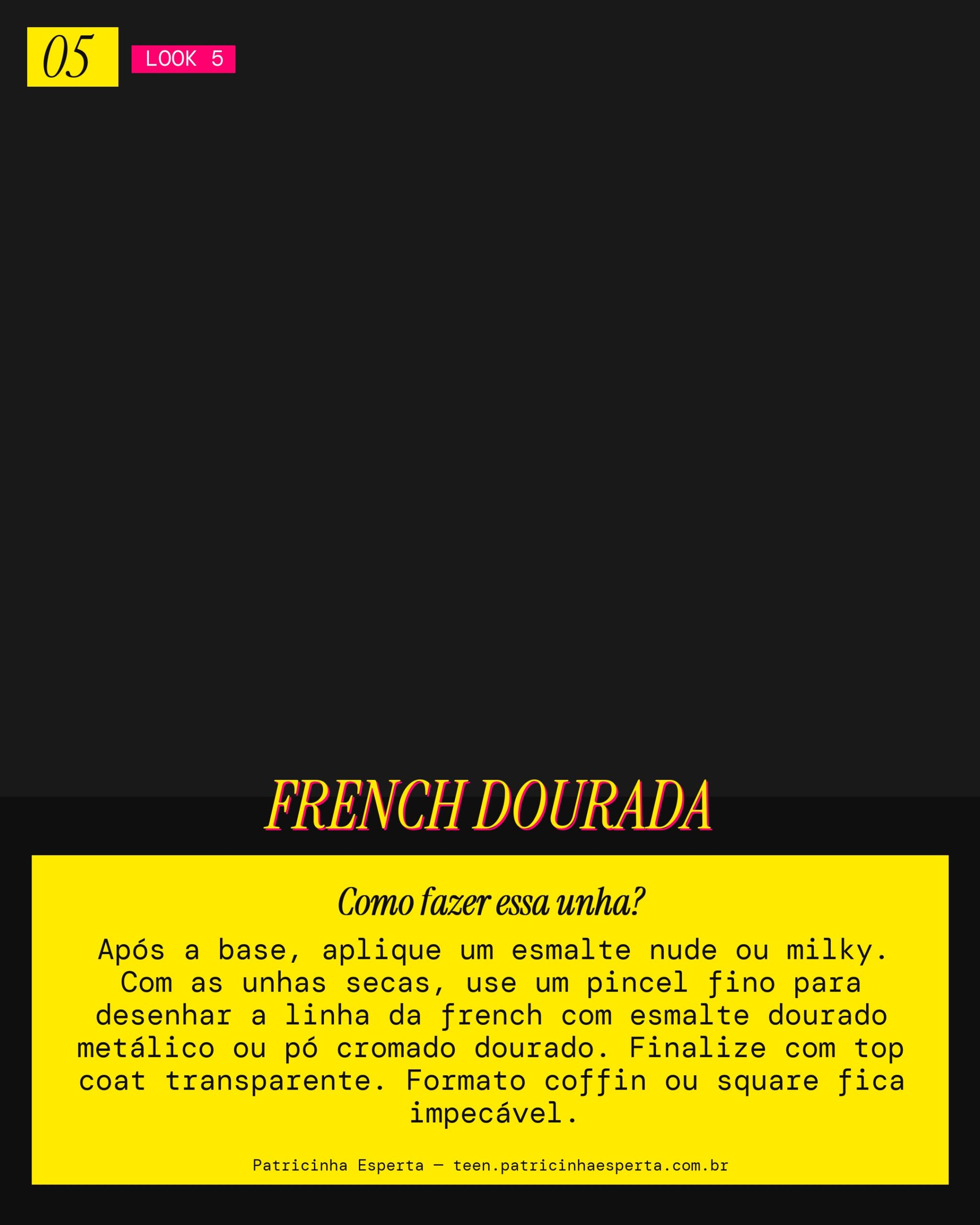 French Metálica Dourada: O Clássico com Twist Glam