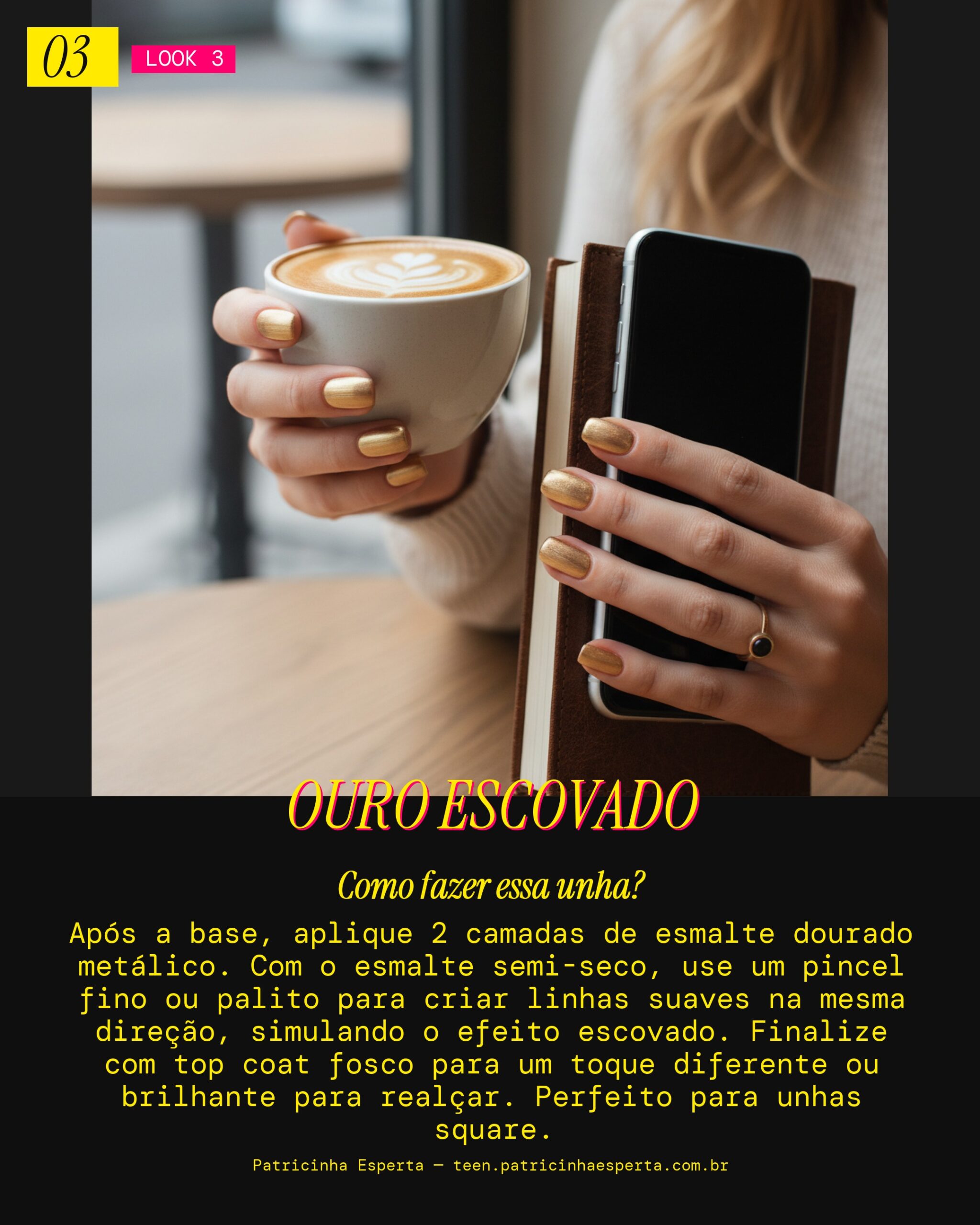 Dourado Escovado Luxuoso: Textura e Sofisticação