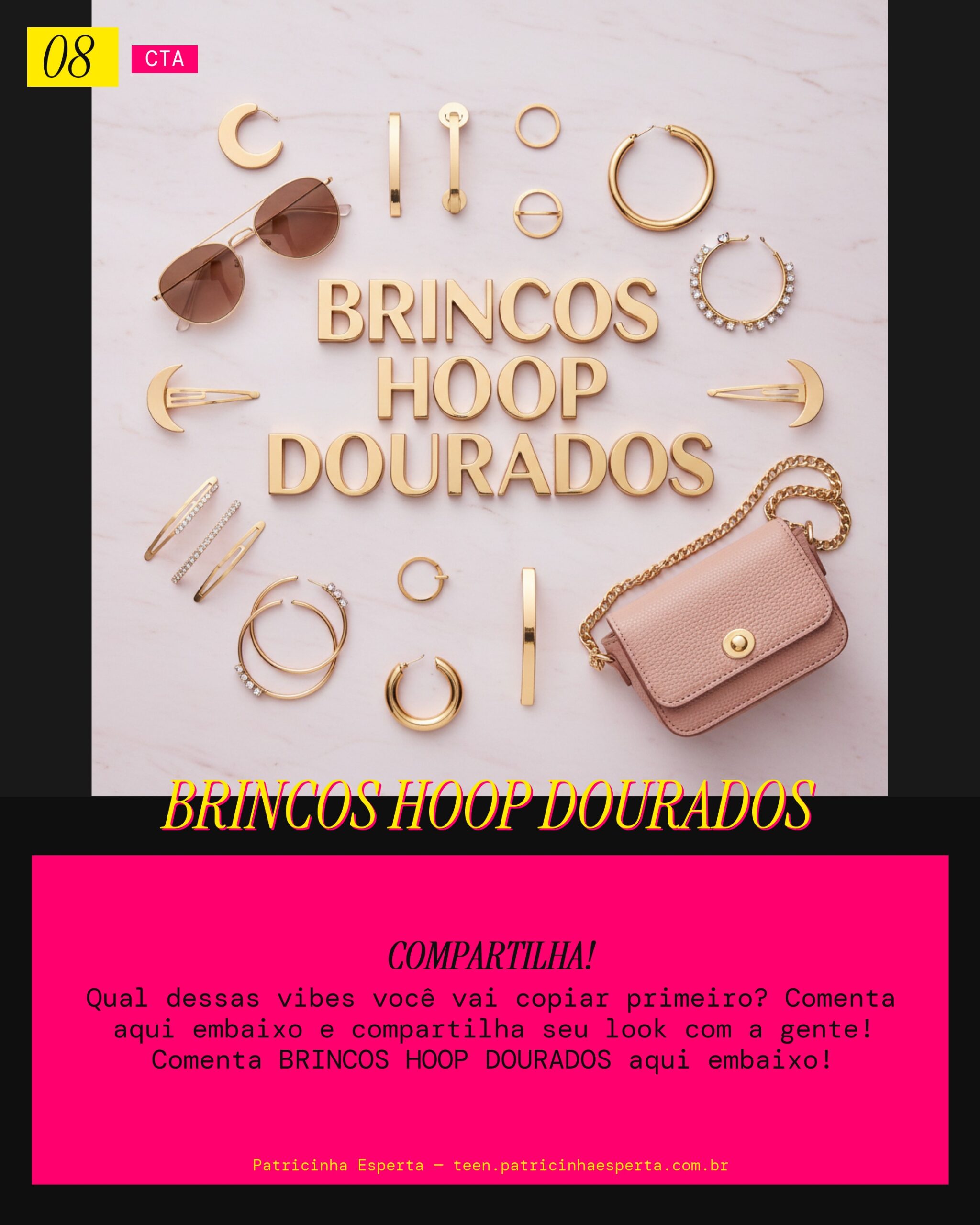 BRINCOS HOOP DOURADOS