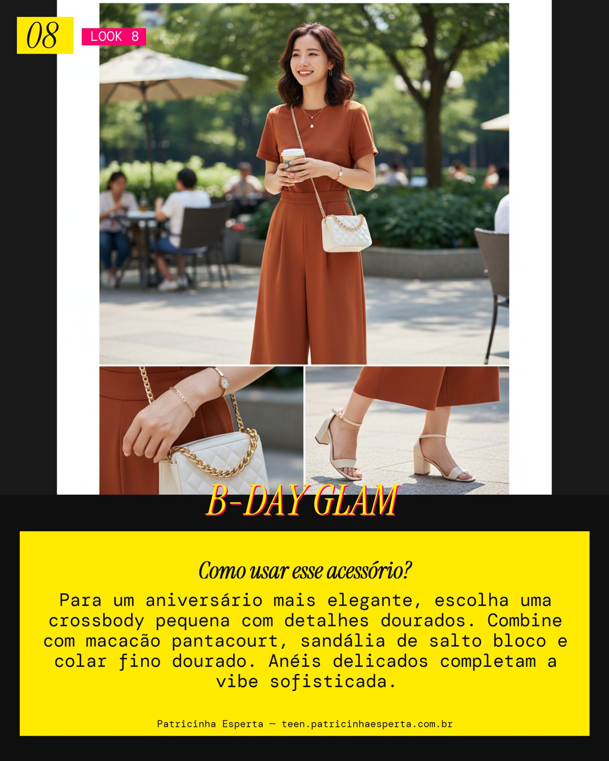 Look 8: Crossbody no Aniversário Elegante