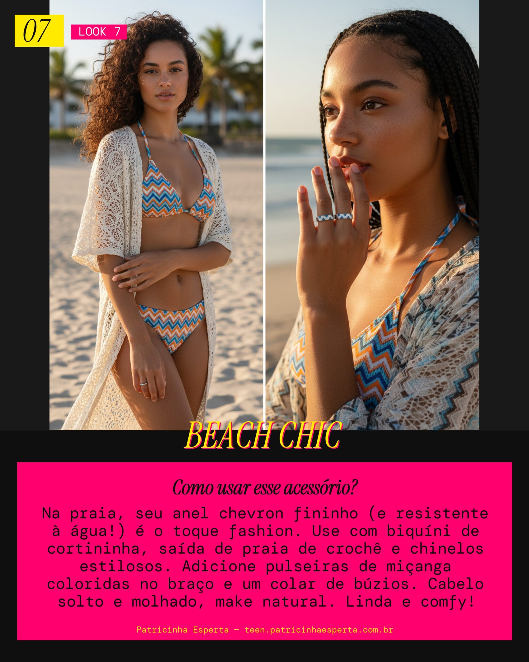 Look 7: Chevron Praia Verão