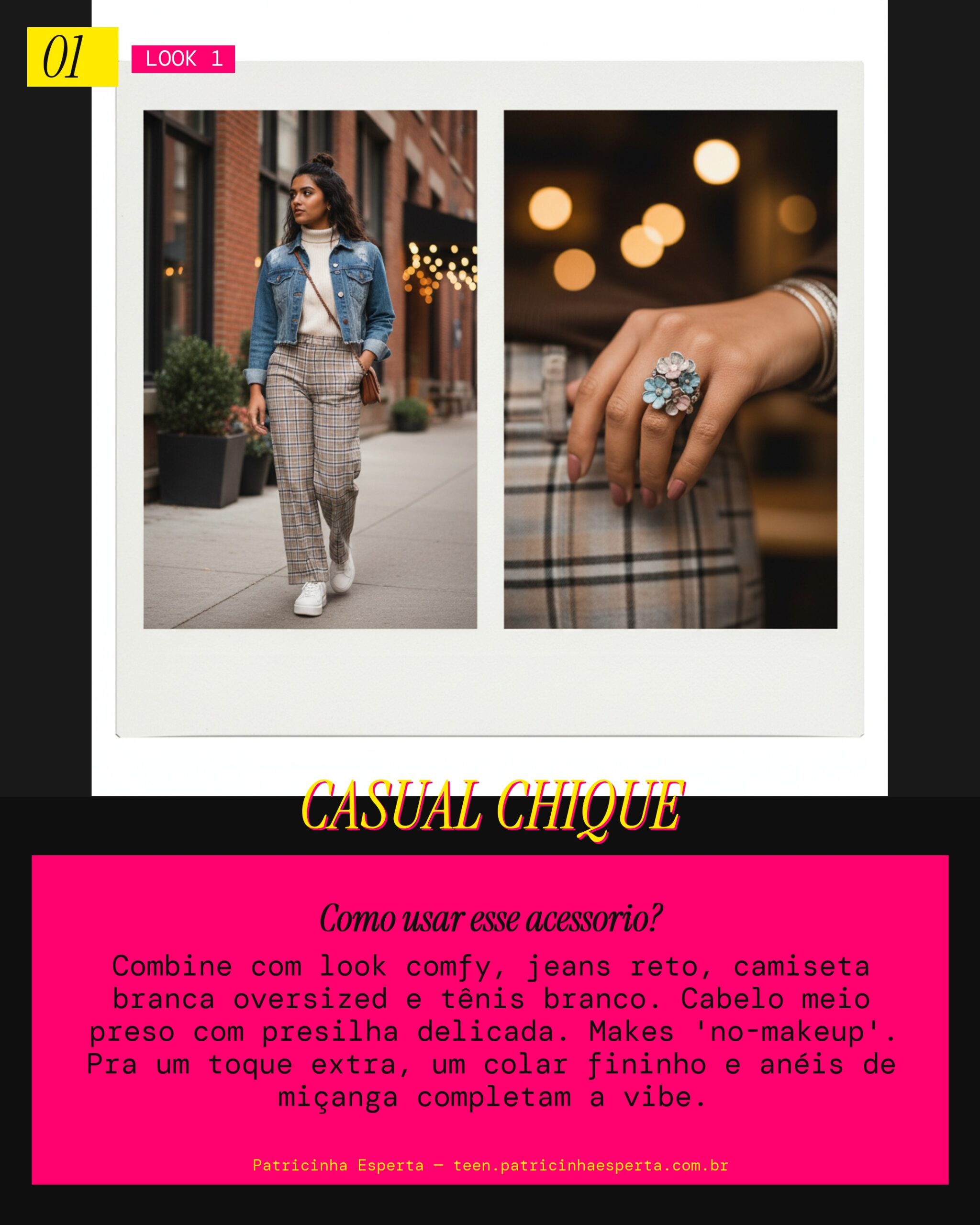 Look 1: Anel de Flor Vintage: Dia a Dia Chill