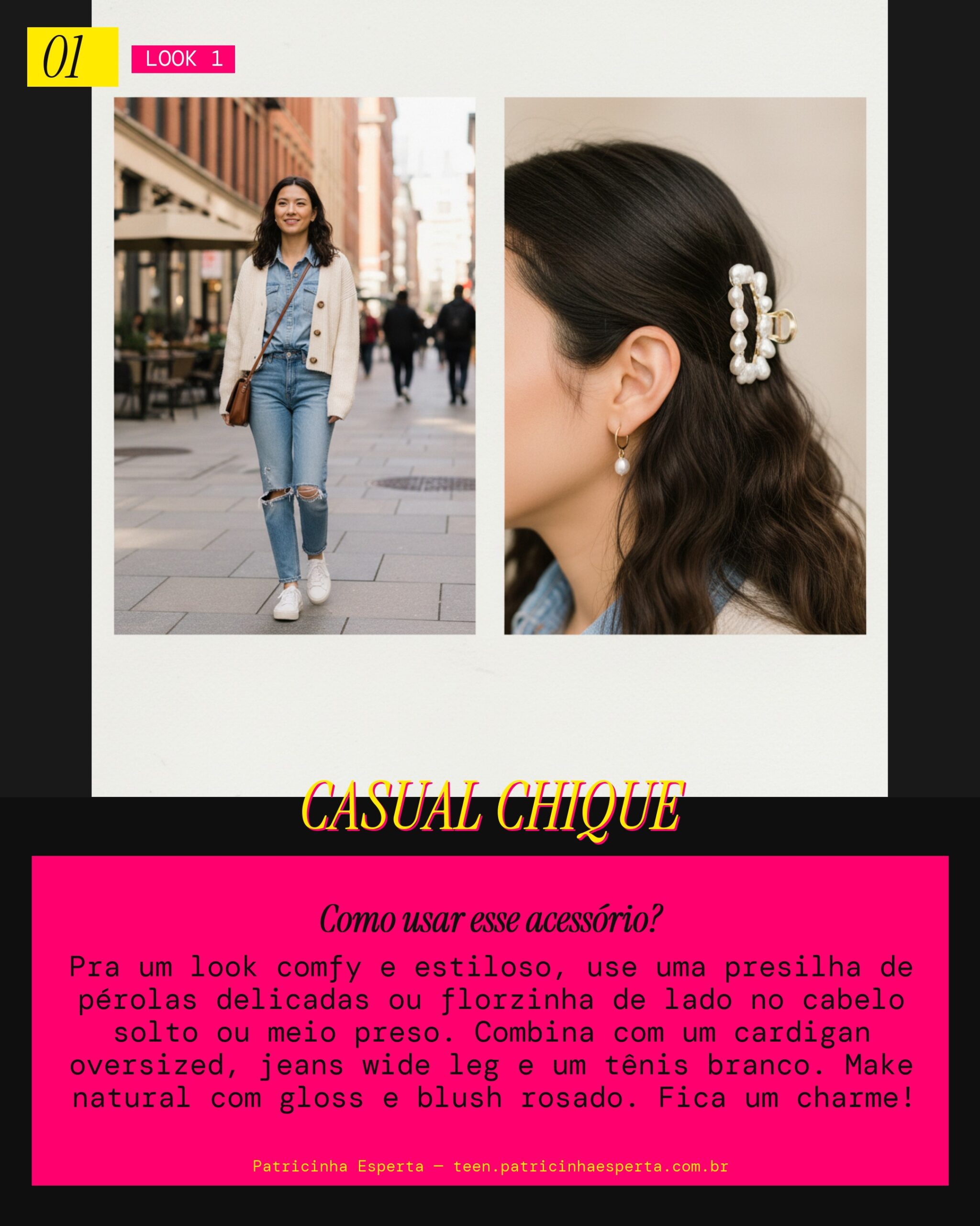 Look 1: Dia a Dia Fofo com Presilha Cottagecore