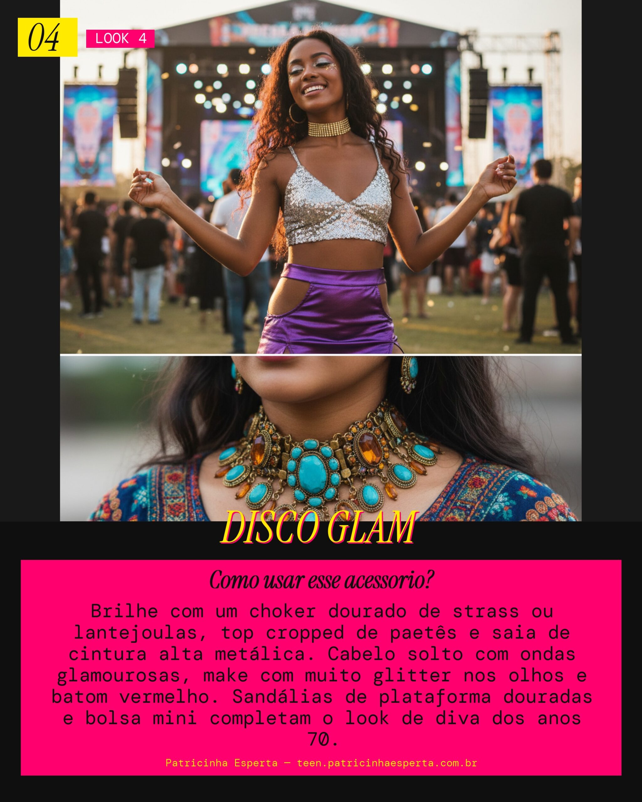Choker Festival Vibes: Disco Inferno Dourado