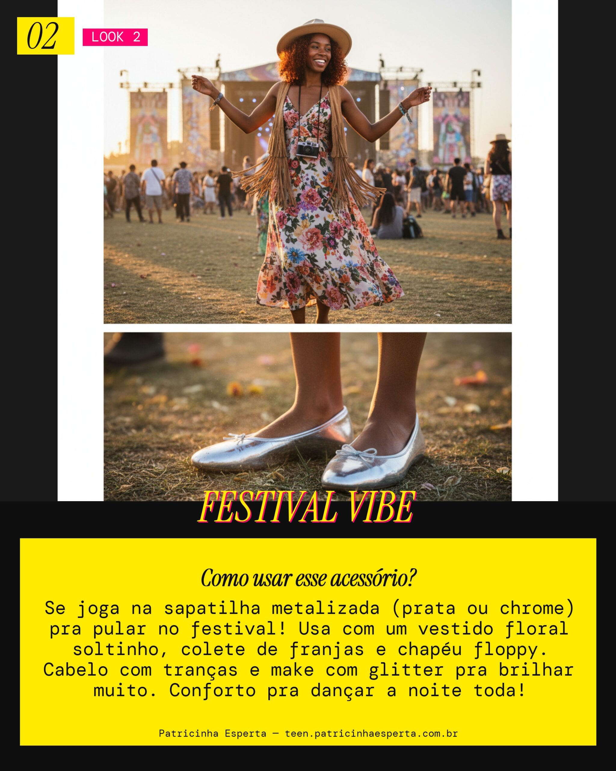 Look 2: Ballet Flat Boho Festival