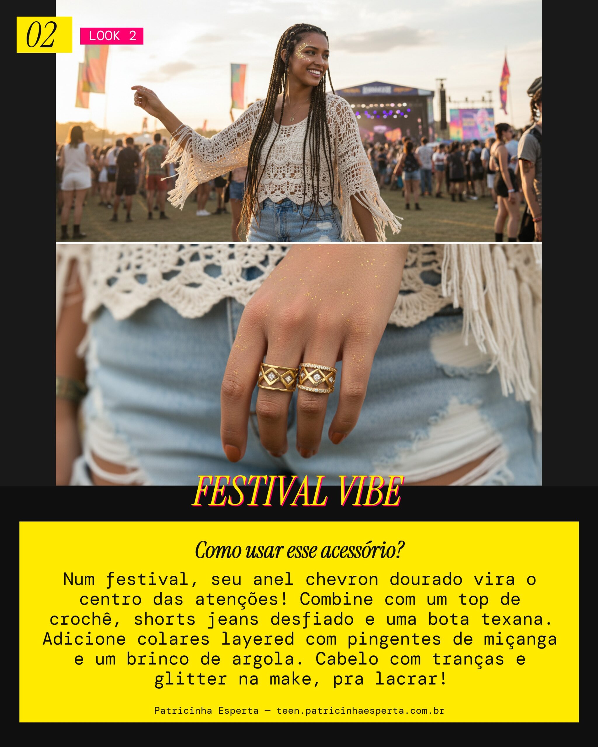 Look 2: Chevron Festival Descolado