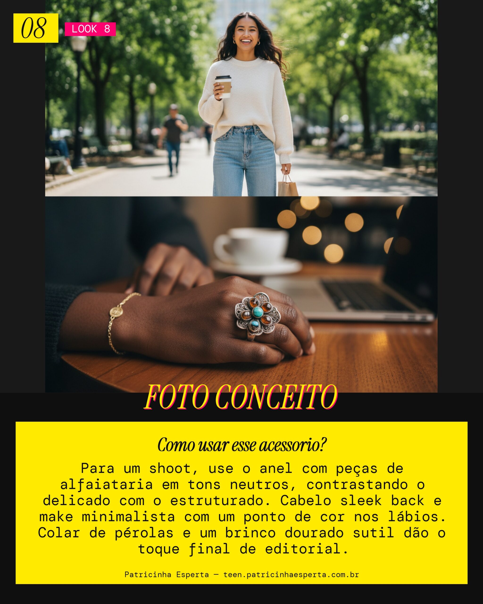 Look 8: Anel de Flor Vintage: Editorial Artsy
