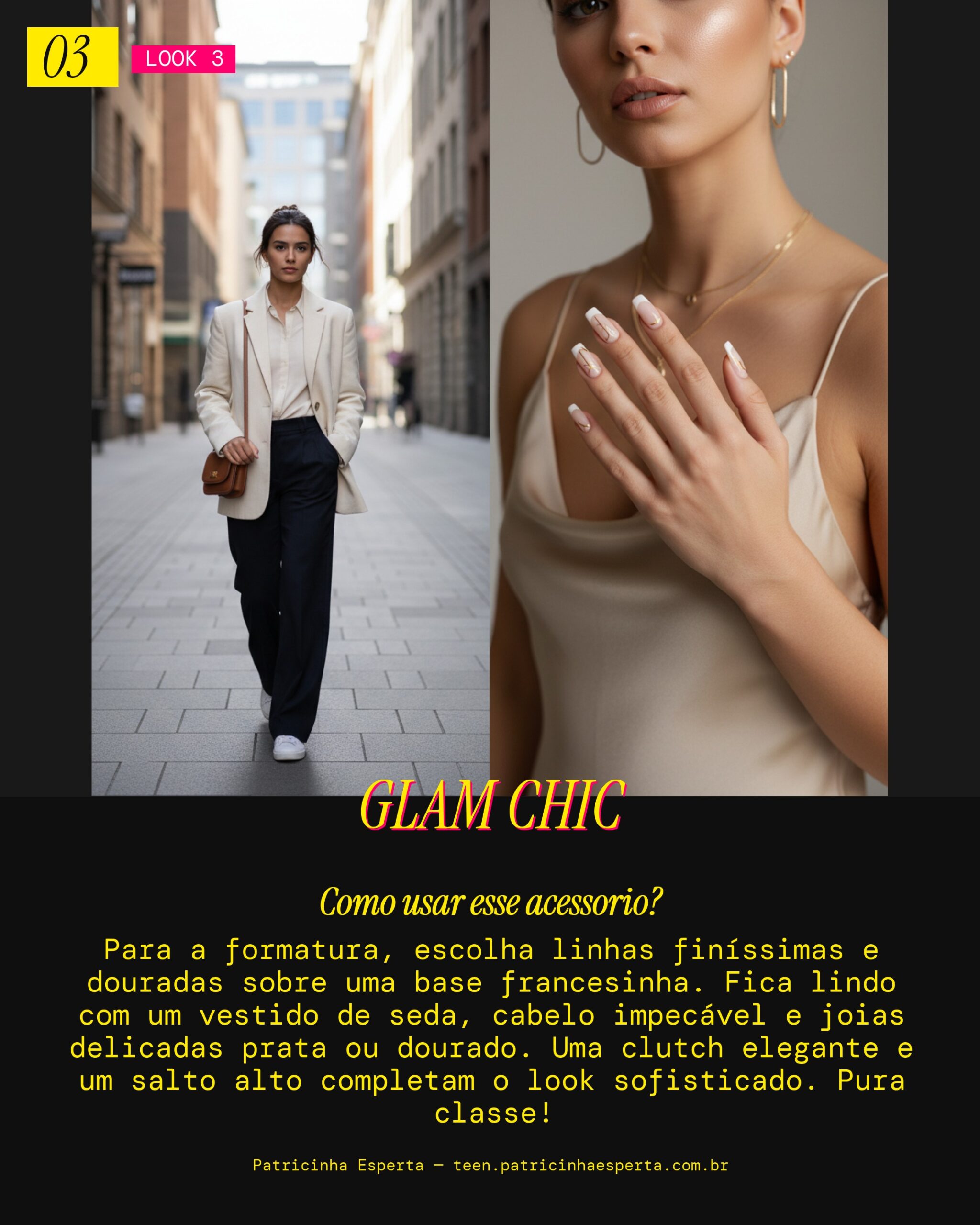Look 3: Unhas Minimalistas Formatura Elegância Soft