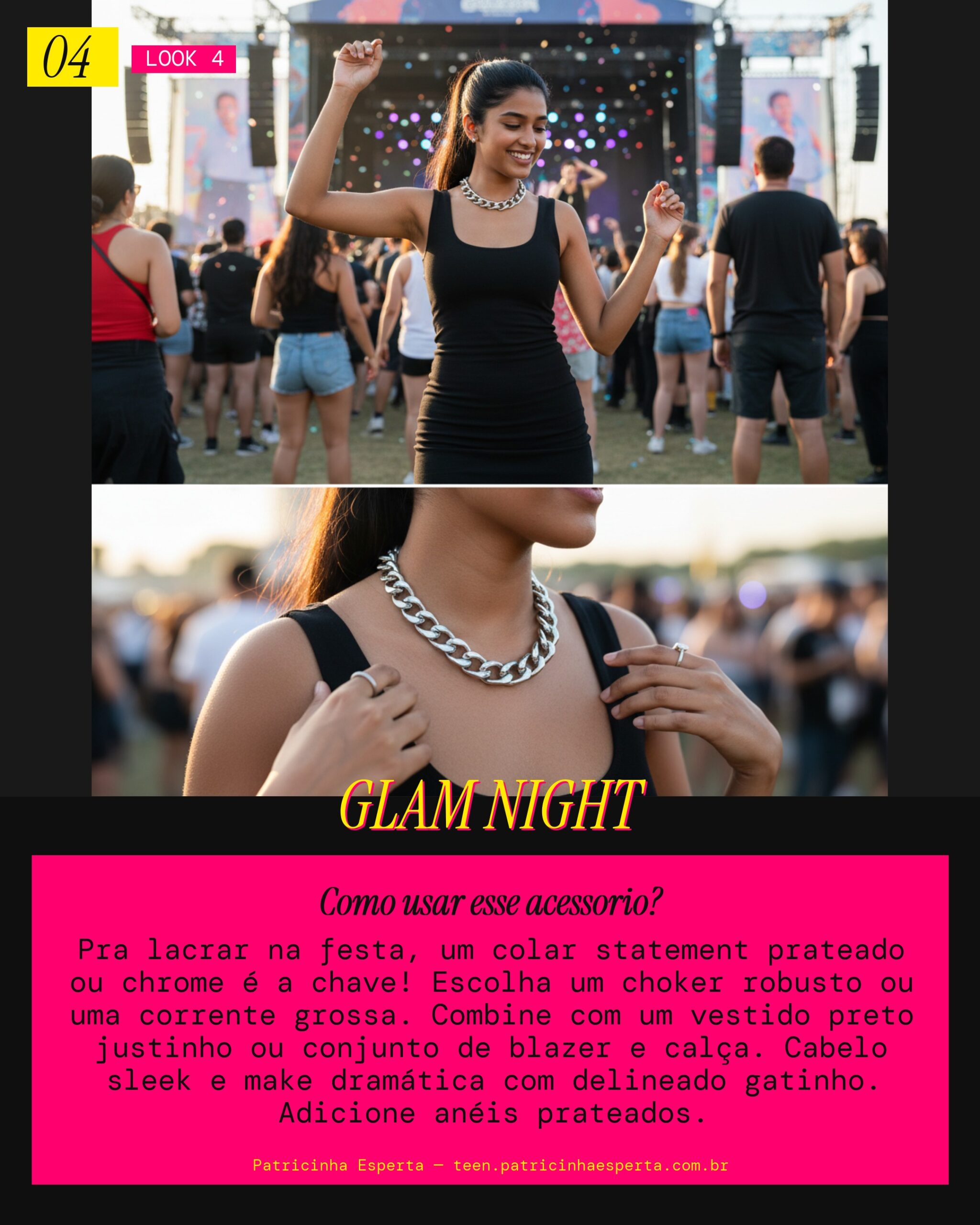 Colar Festa: Brilho e Glamour Chrome