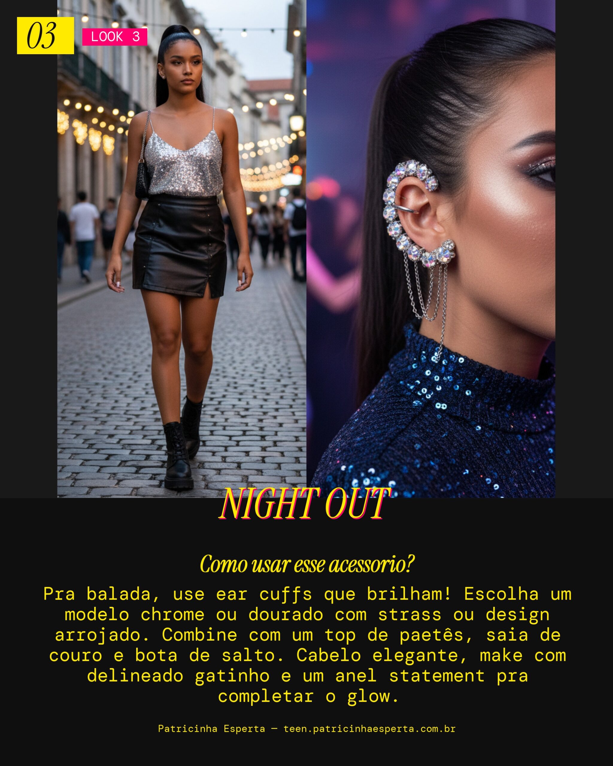 Look 3: Ear Cuff Balada Noturna