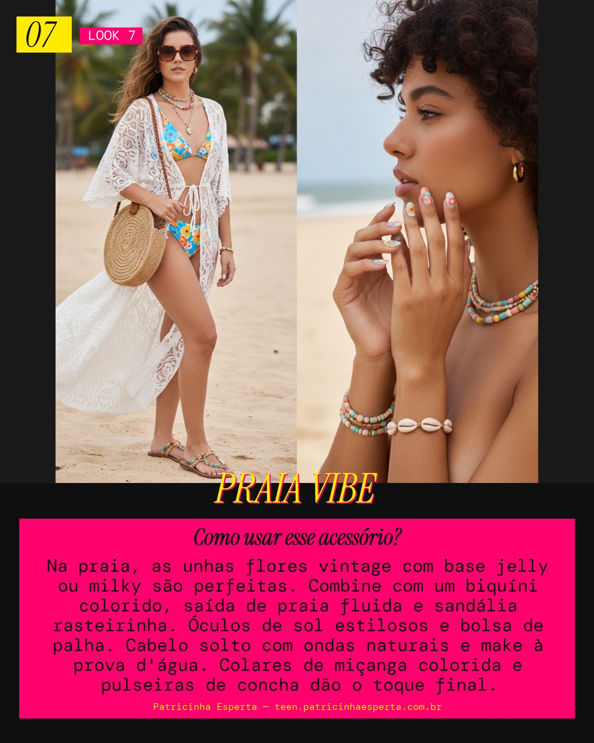 Unhas Flores Vintage: Praia e Verão Leve