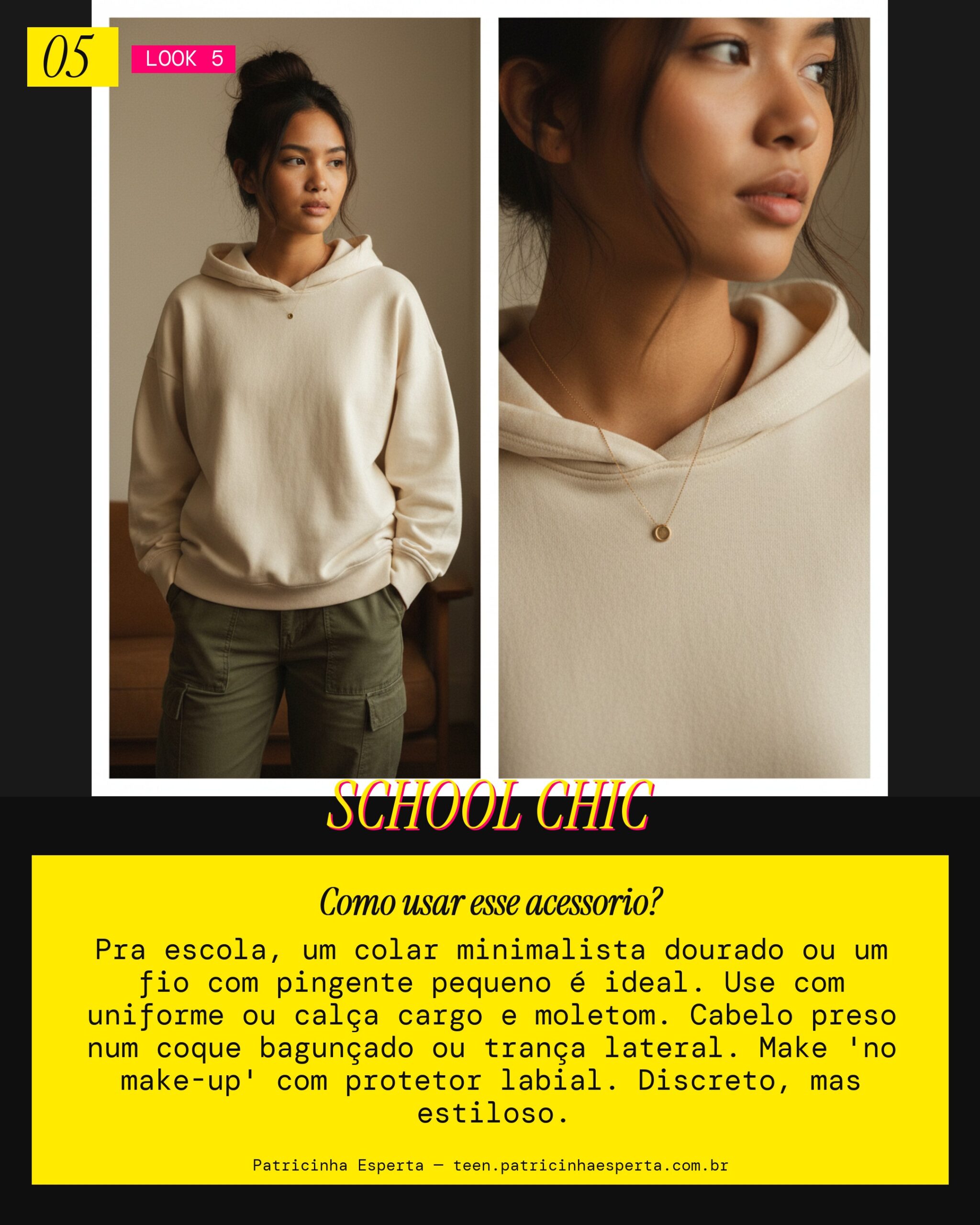 Colar Escola: Estilo Sem Esforço