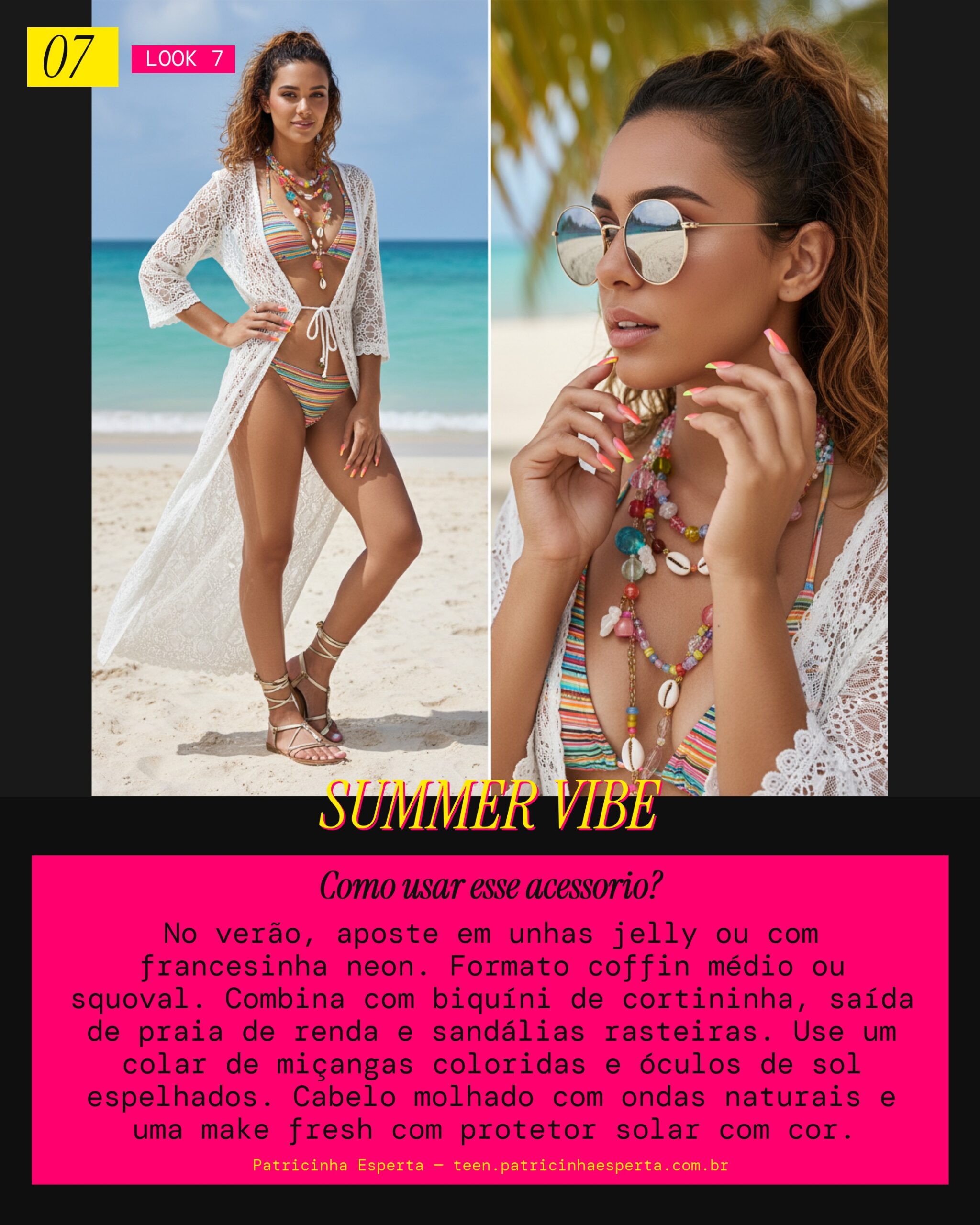 Look 7: Unhas Bold para Praia/Verão