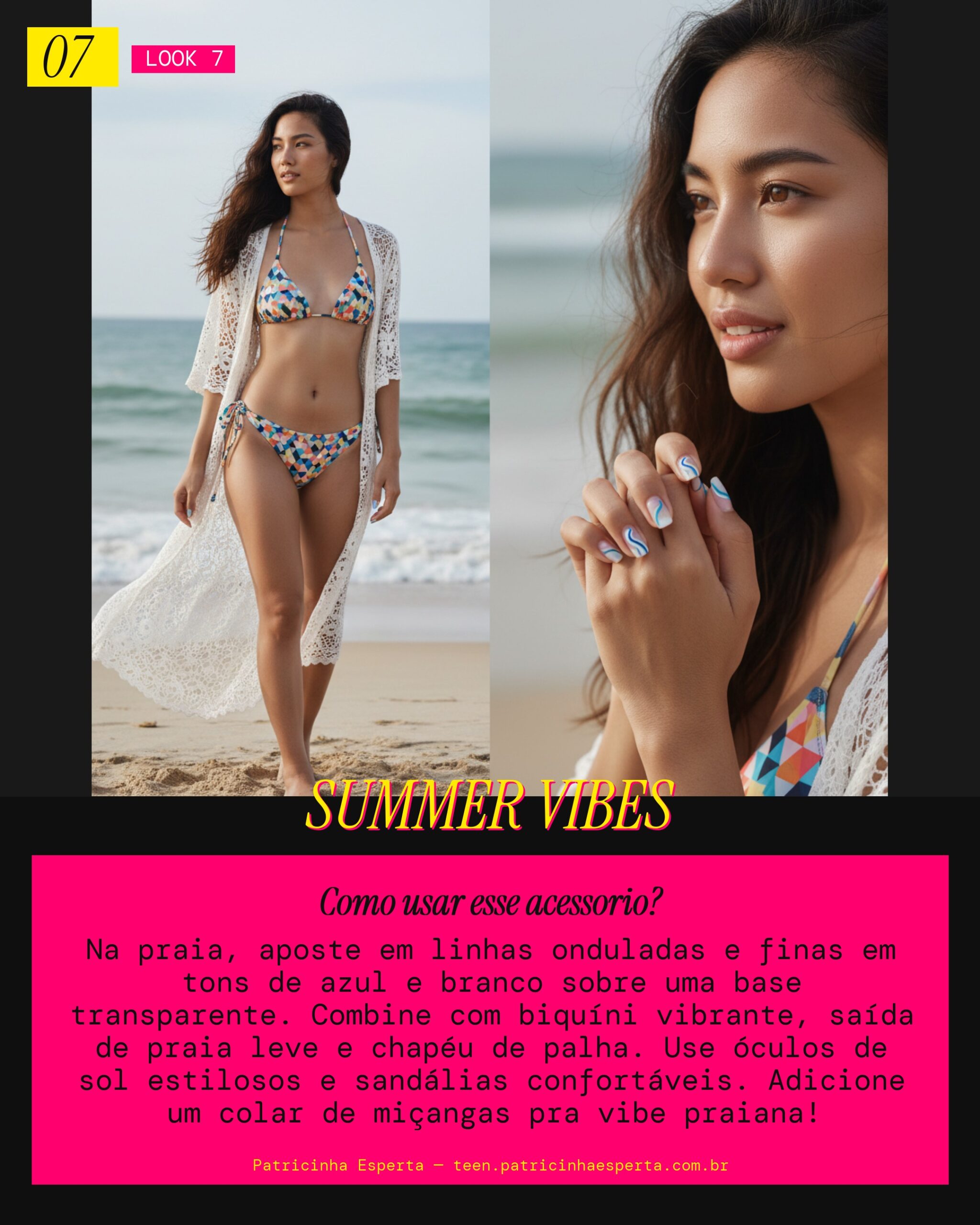 Look 7: Unhas Minimalistas Praia Verão Sunkissed