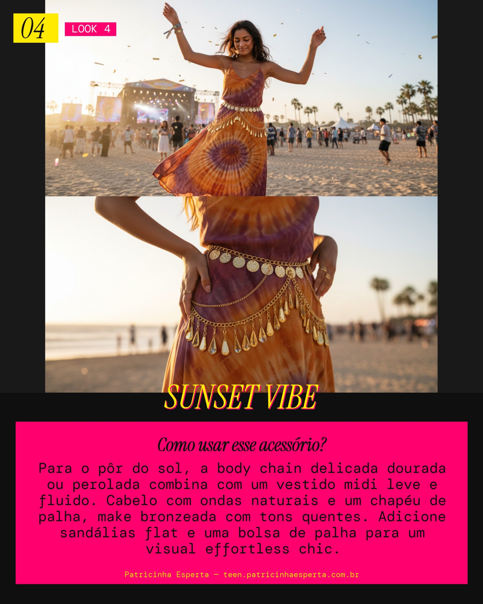 Look 4: Sunset Vibes Relaxed com Body Chain