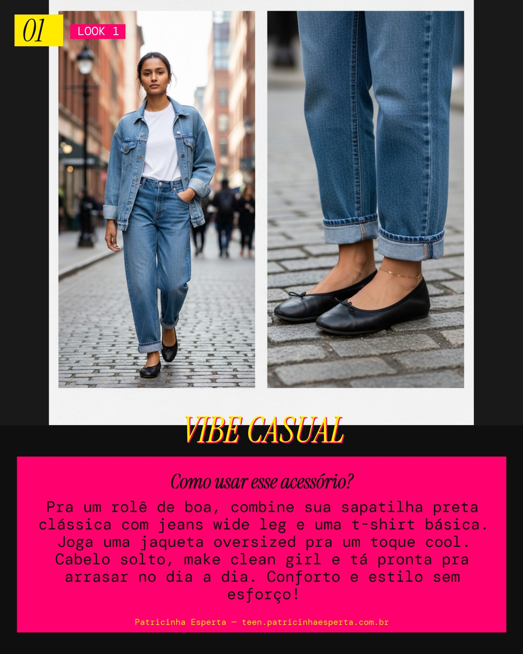 Look 1: Ballet Flat Casual Chic
