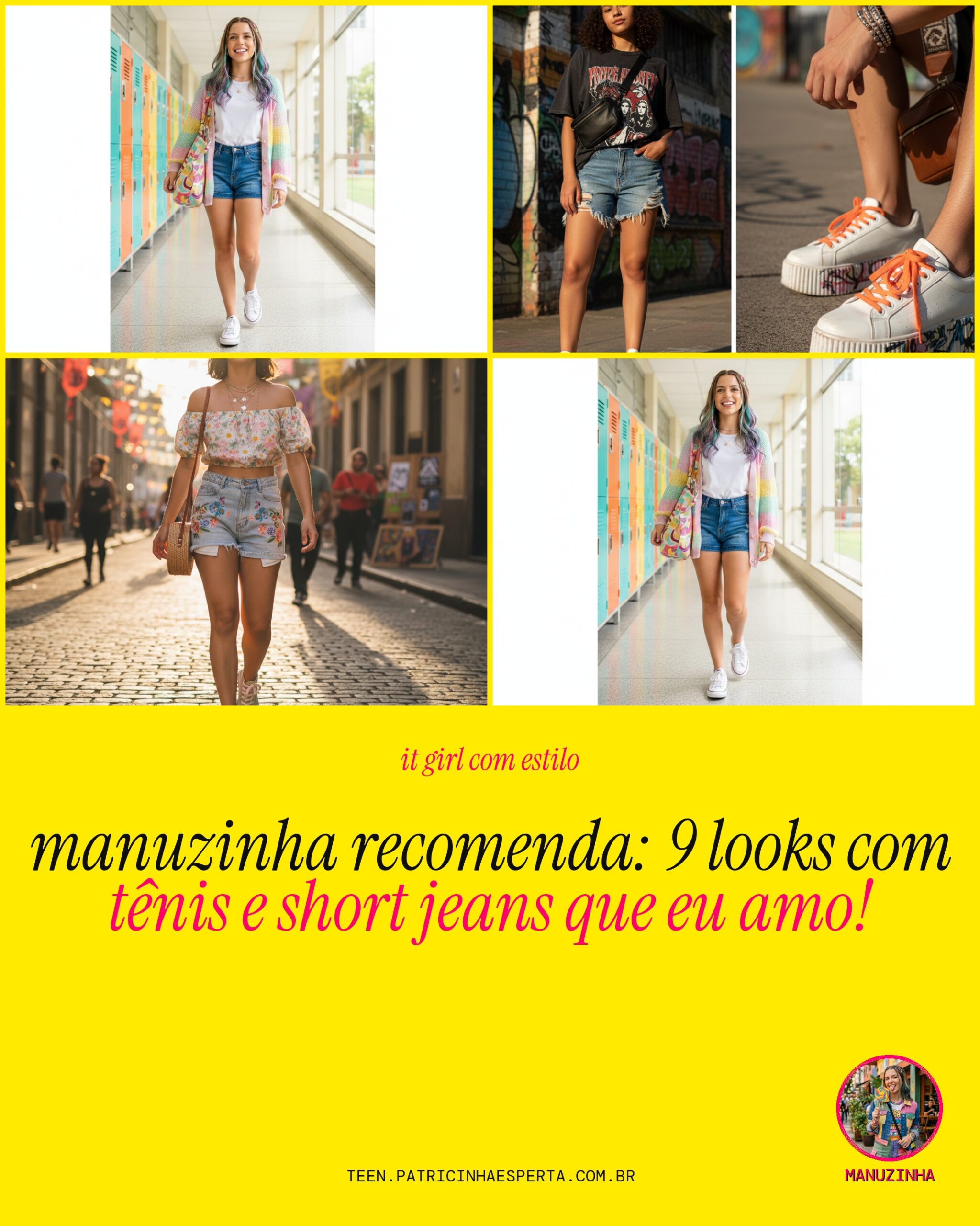 tenis com short jeans