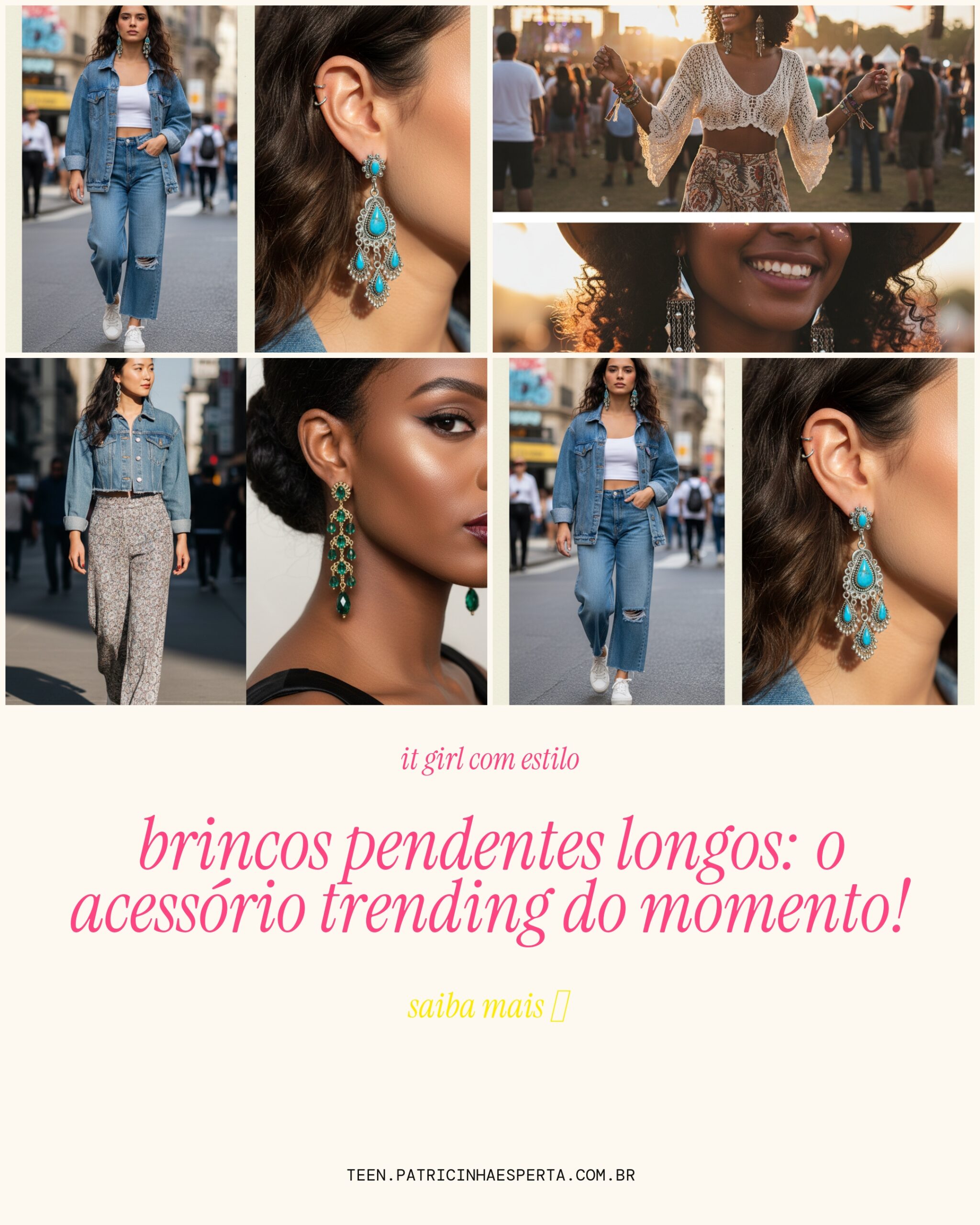 brincos pendentes longos