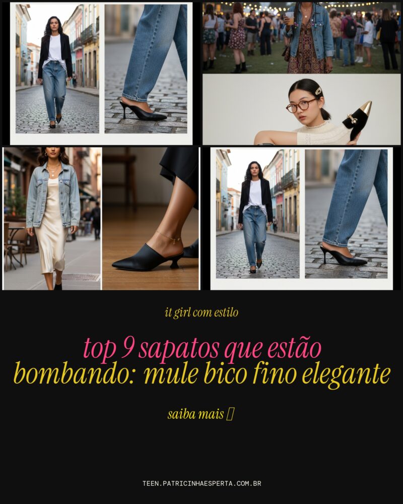 TOP 9 Sapatos Que Estão Bombando: Mule Bico Fino Elegante