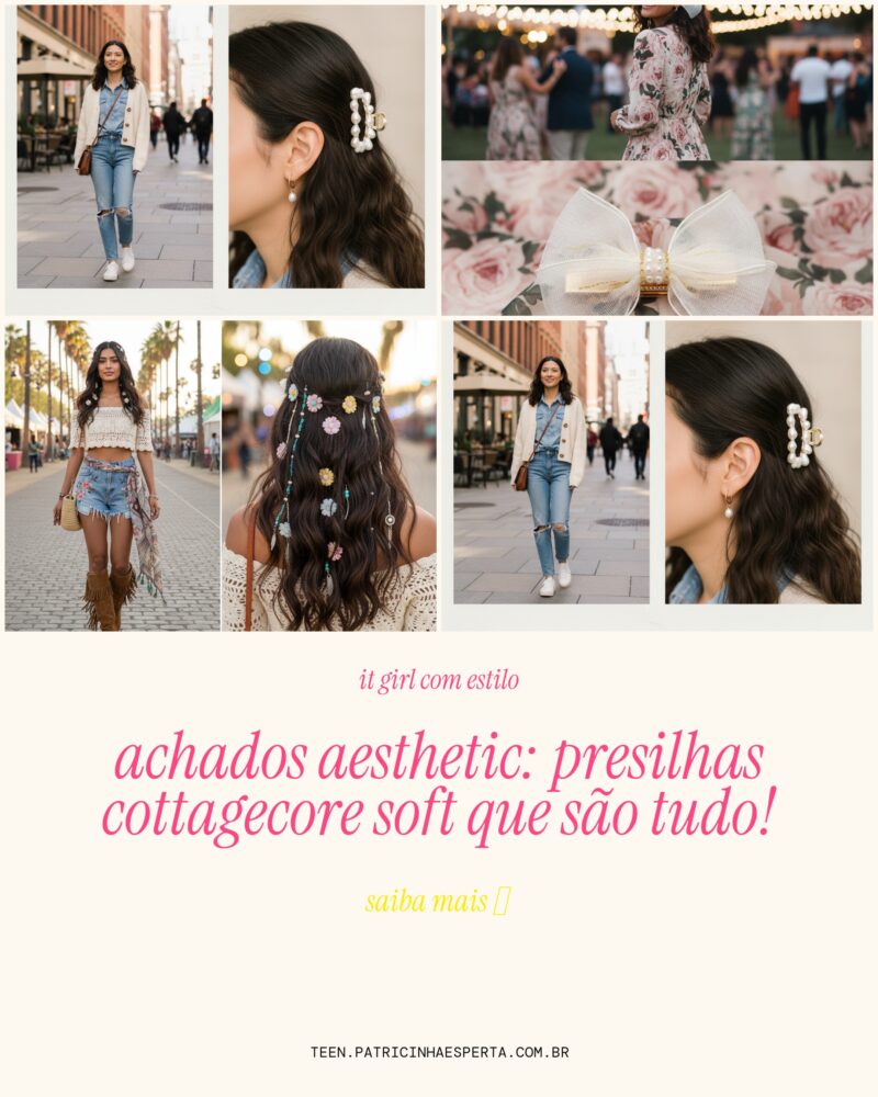 Achados Aesthetic: Presilhas Cottagecore Soft Que São Tudo!