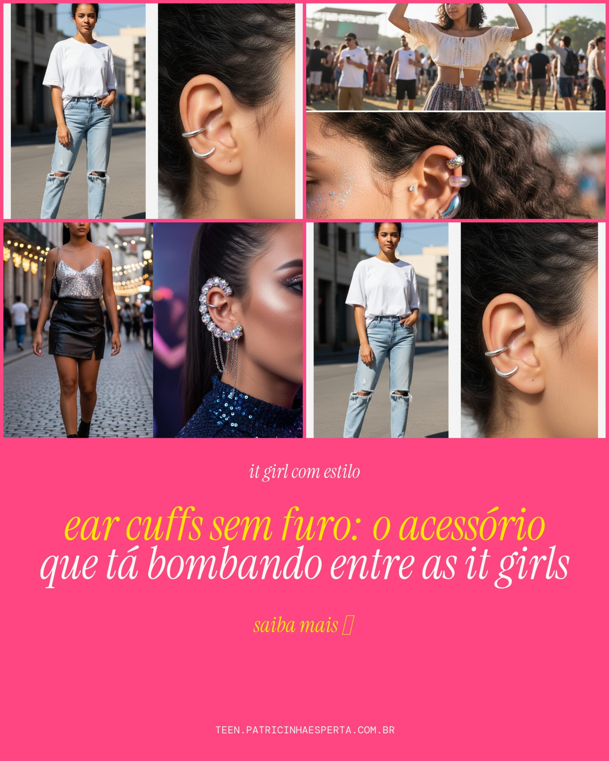 brincos ear cuff sem furo