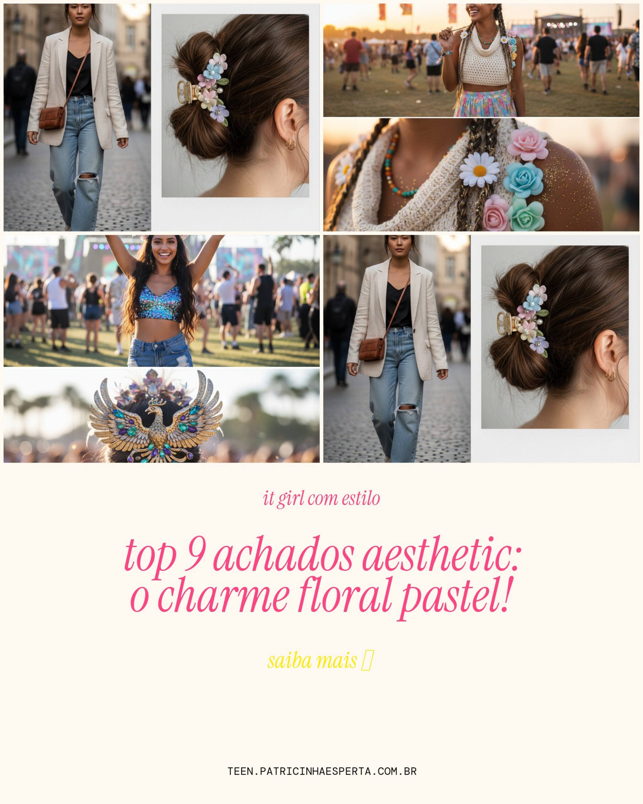 clip floral pastel