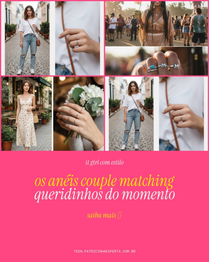 Os Anéis Couple Matching Queridinhos do Momento