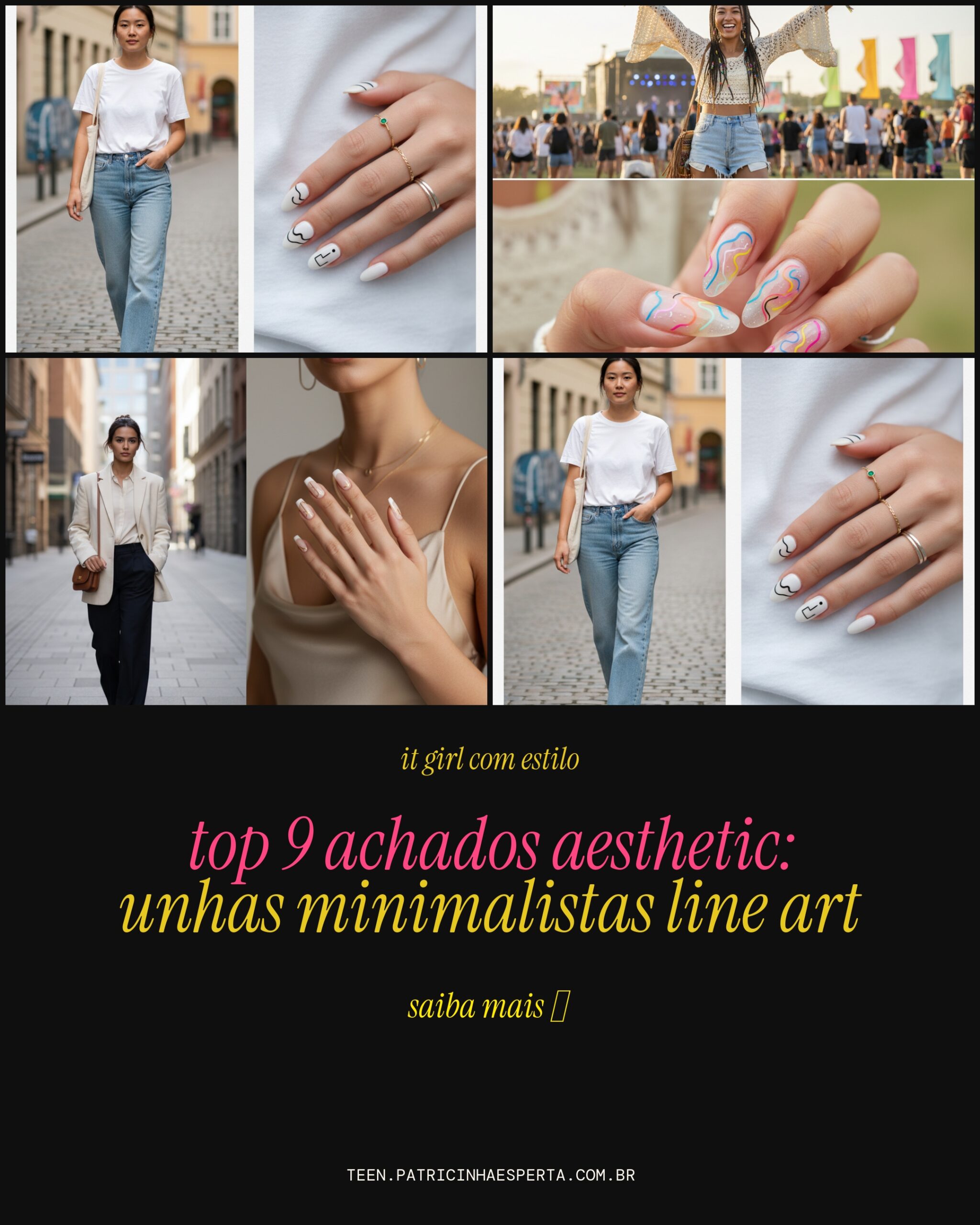 unhas minimalista line art