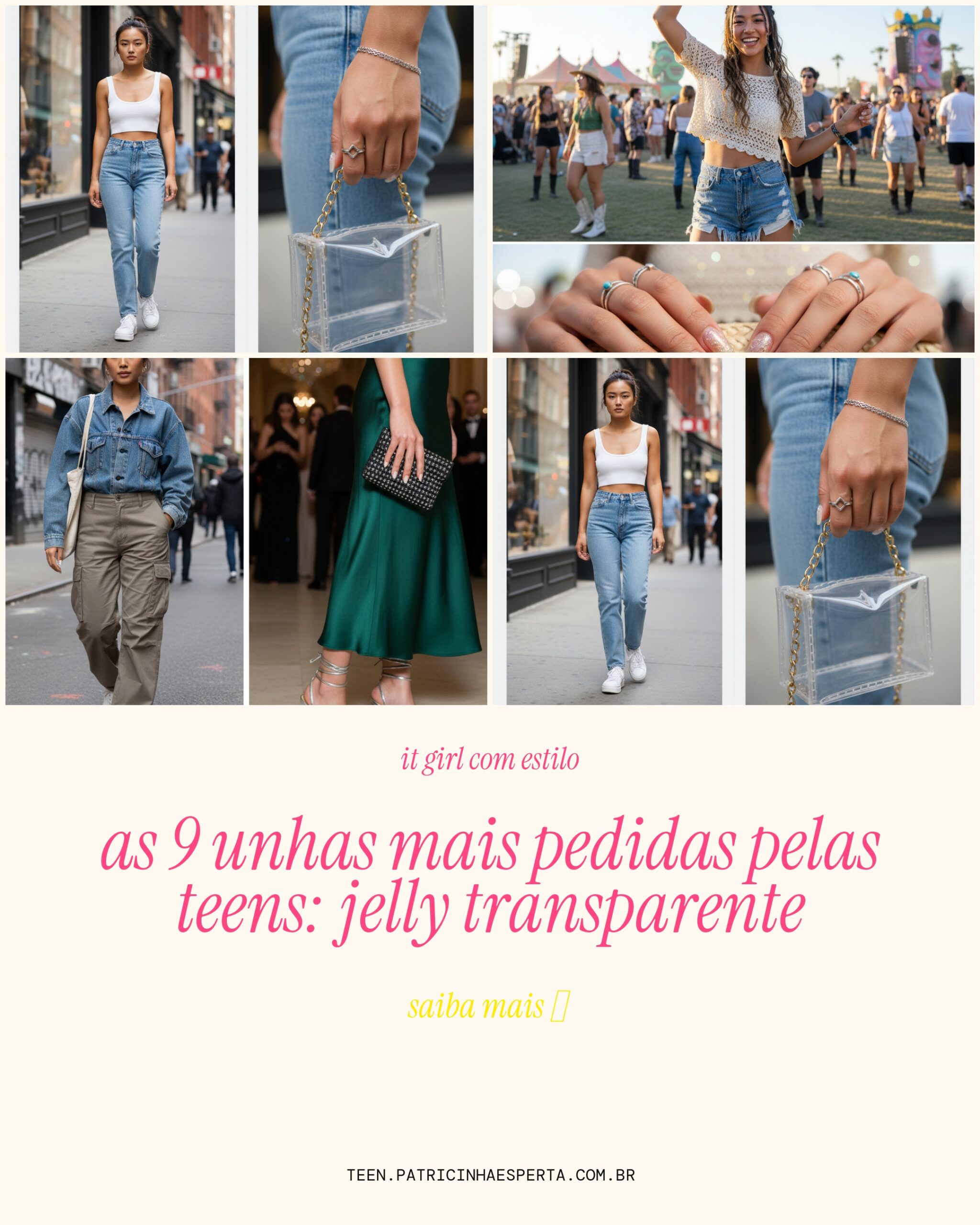 unhas jelly transparente