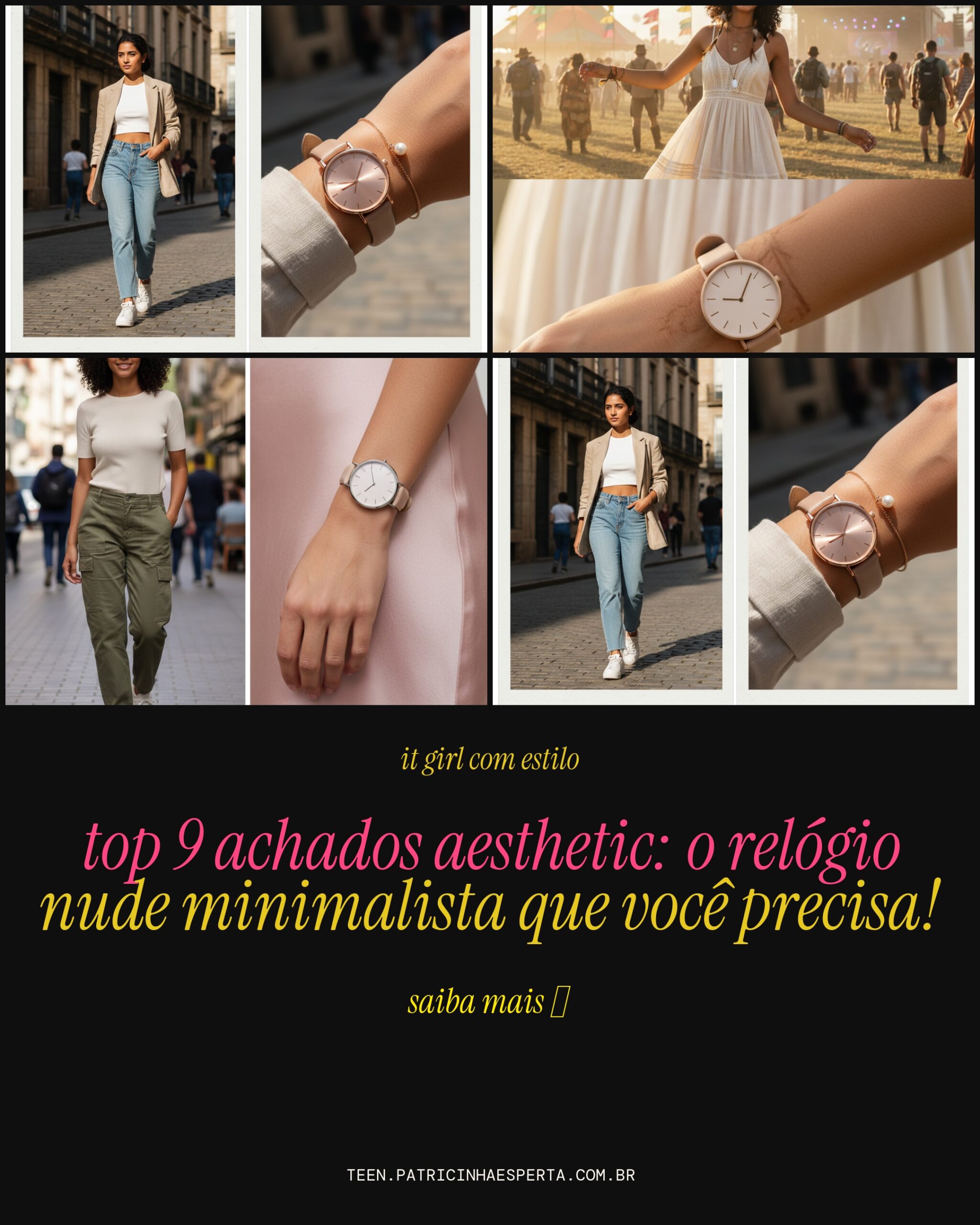 relogio minimalista nude