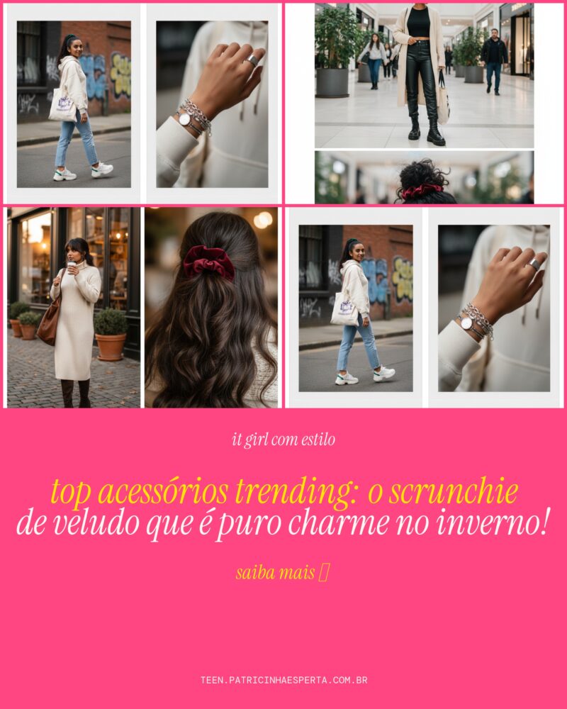 TOP Acessórios Trending: O Scrunchie de Veludo que é Puro Charme no Inverno!