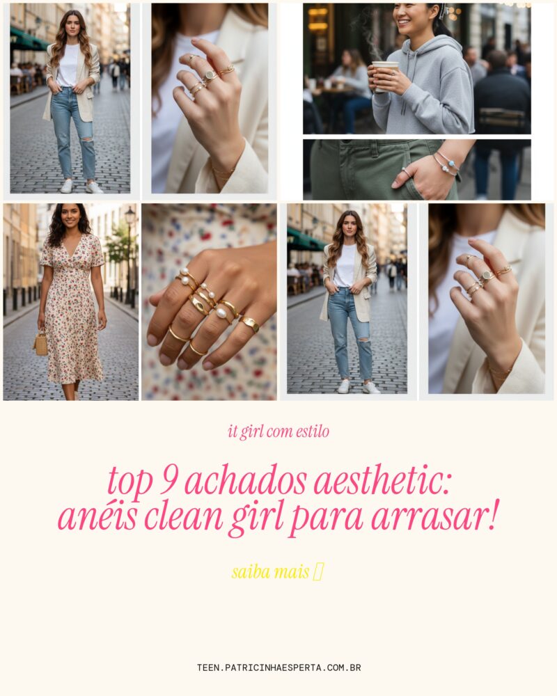 TOP 9 Achados Aesthetic: Anéis Clean Girl Para Arrasar!