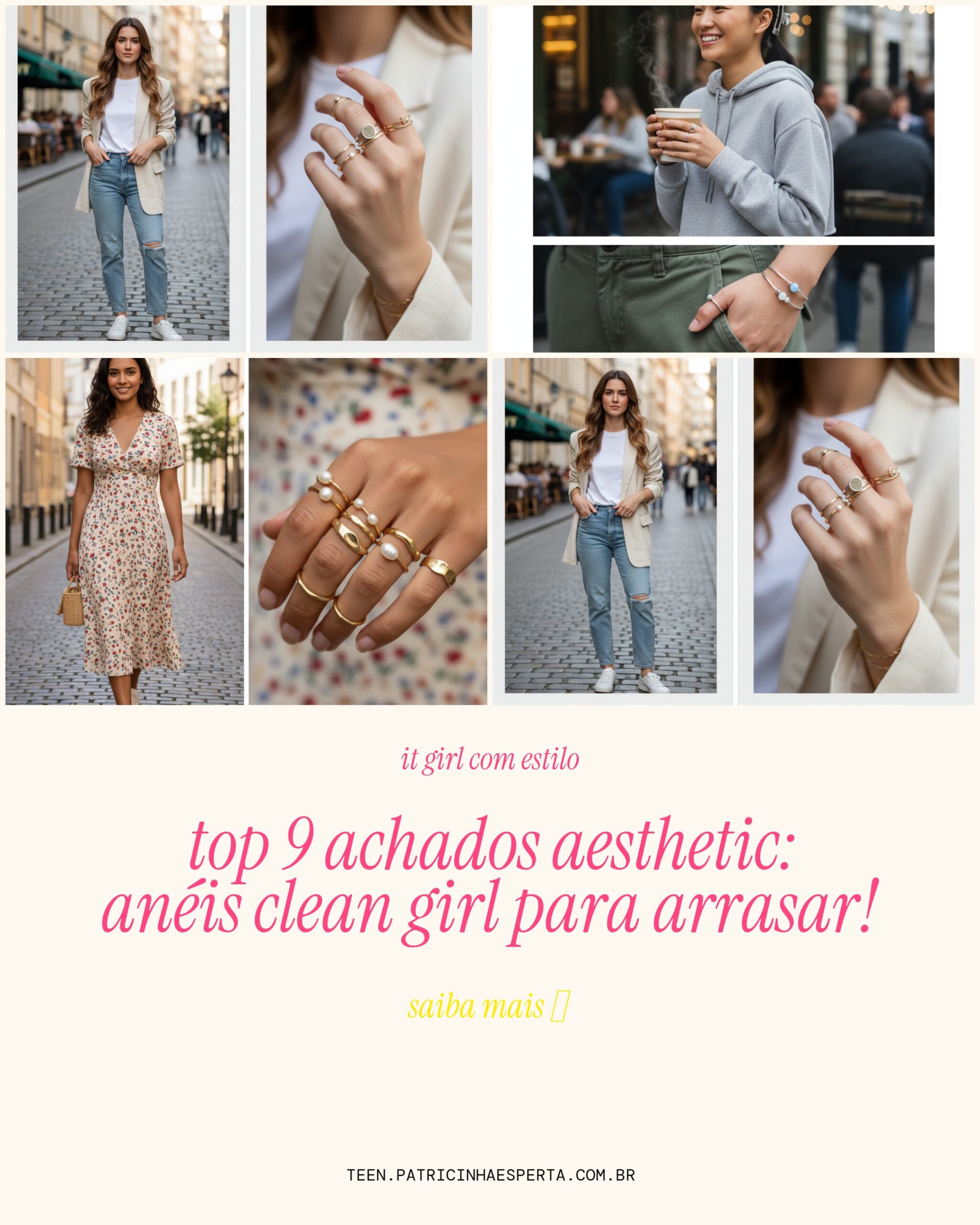 acessorios clean girl minimalista