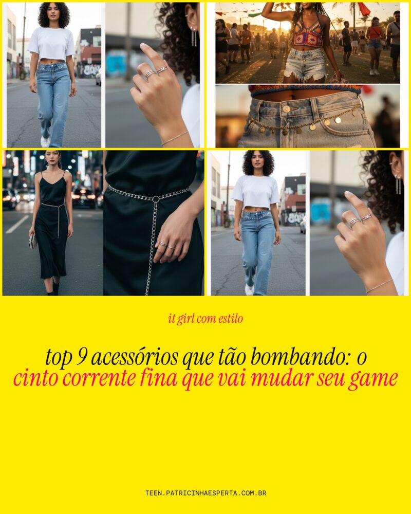 TOP 9 Acessórios Que Tão Bombando: O Cinto Corrente Fina que Vai Mudar Seu Game