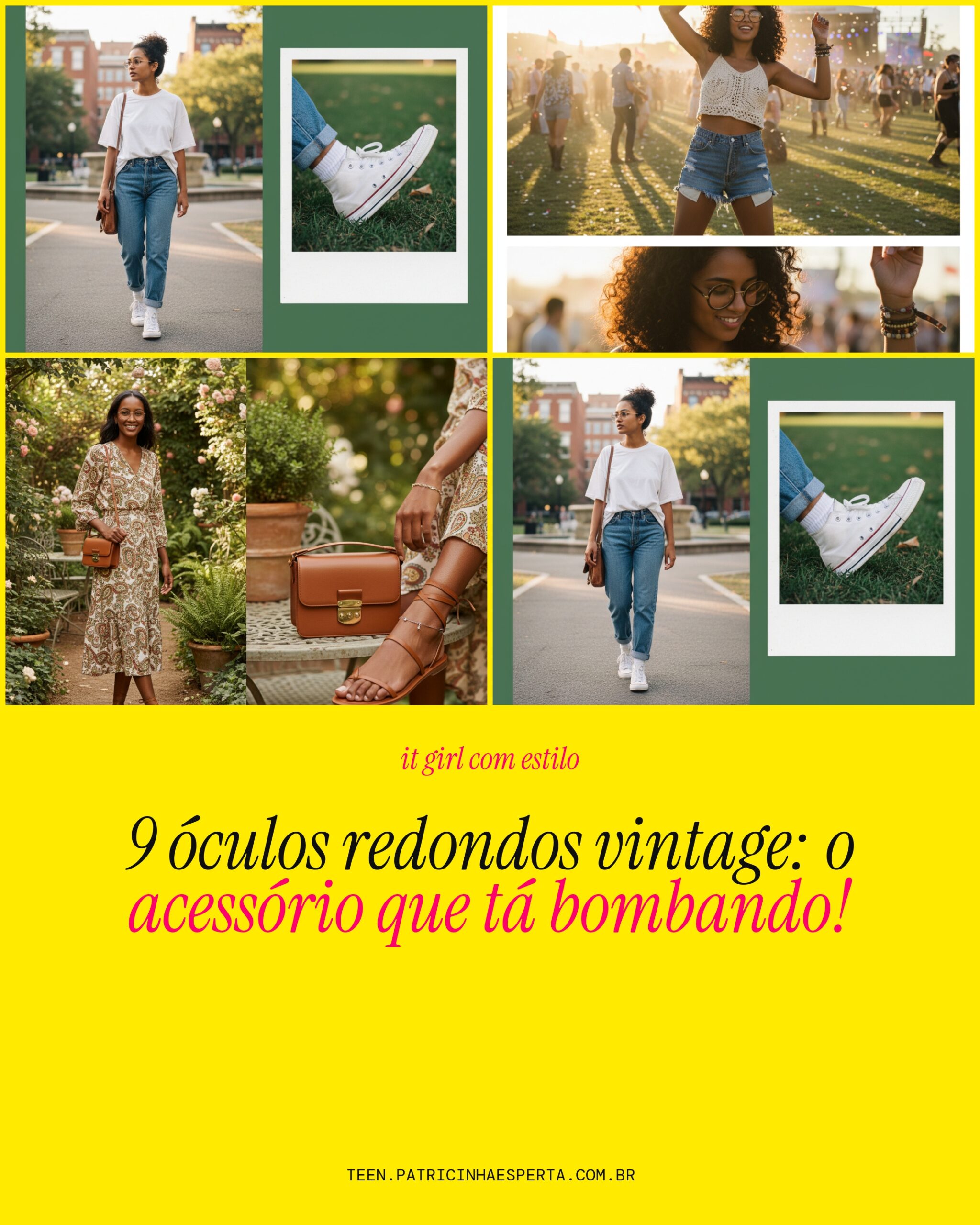 oculos redondo vintage
