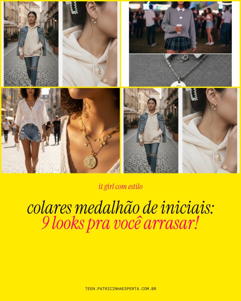 Colares Medalhão de Iniciais: 9 Looks Pra Você Arrasar!