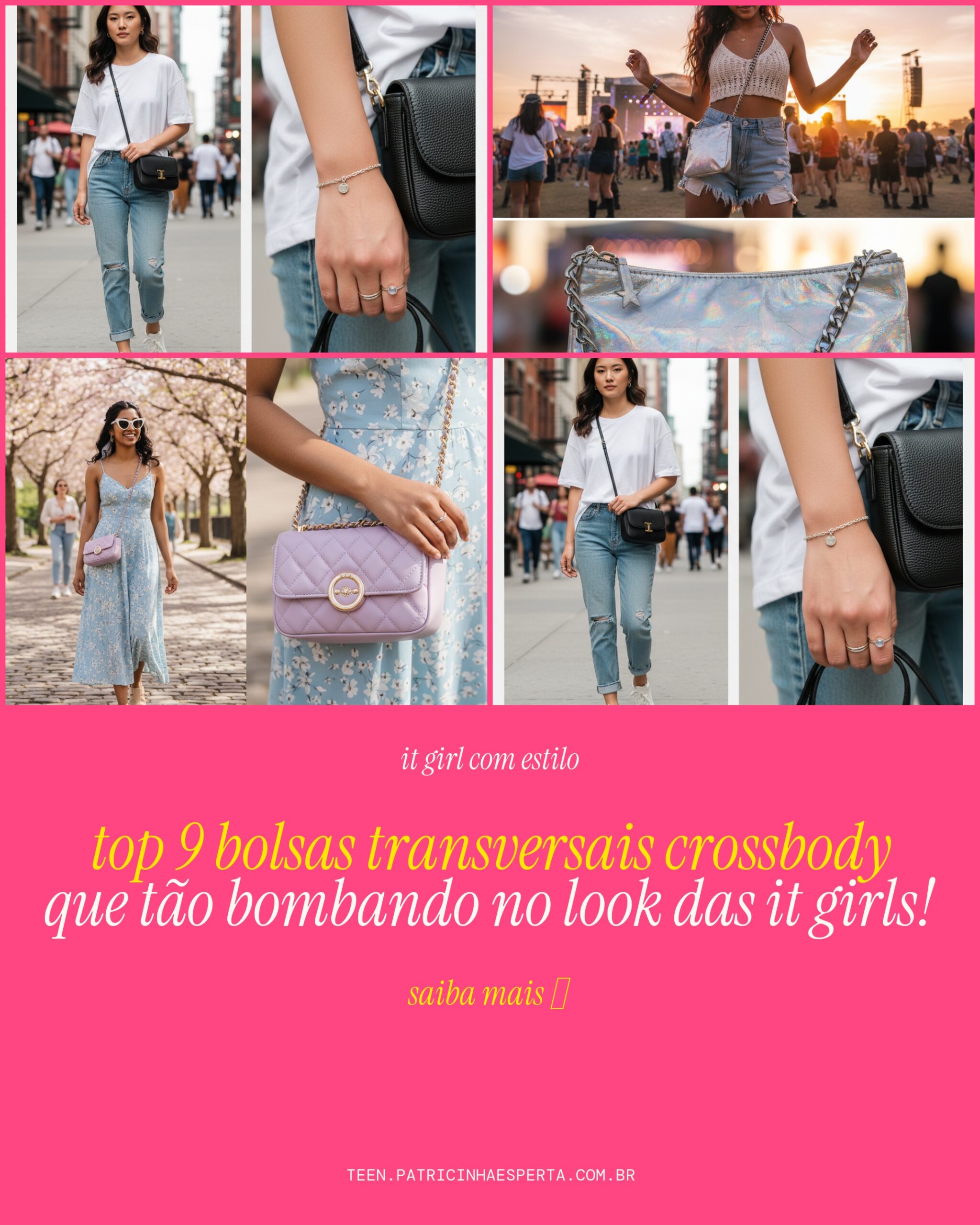 bolsa transversal crossbody