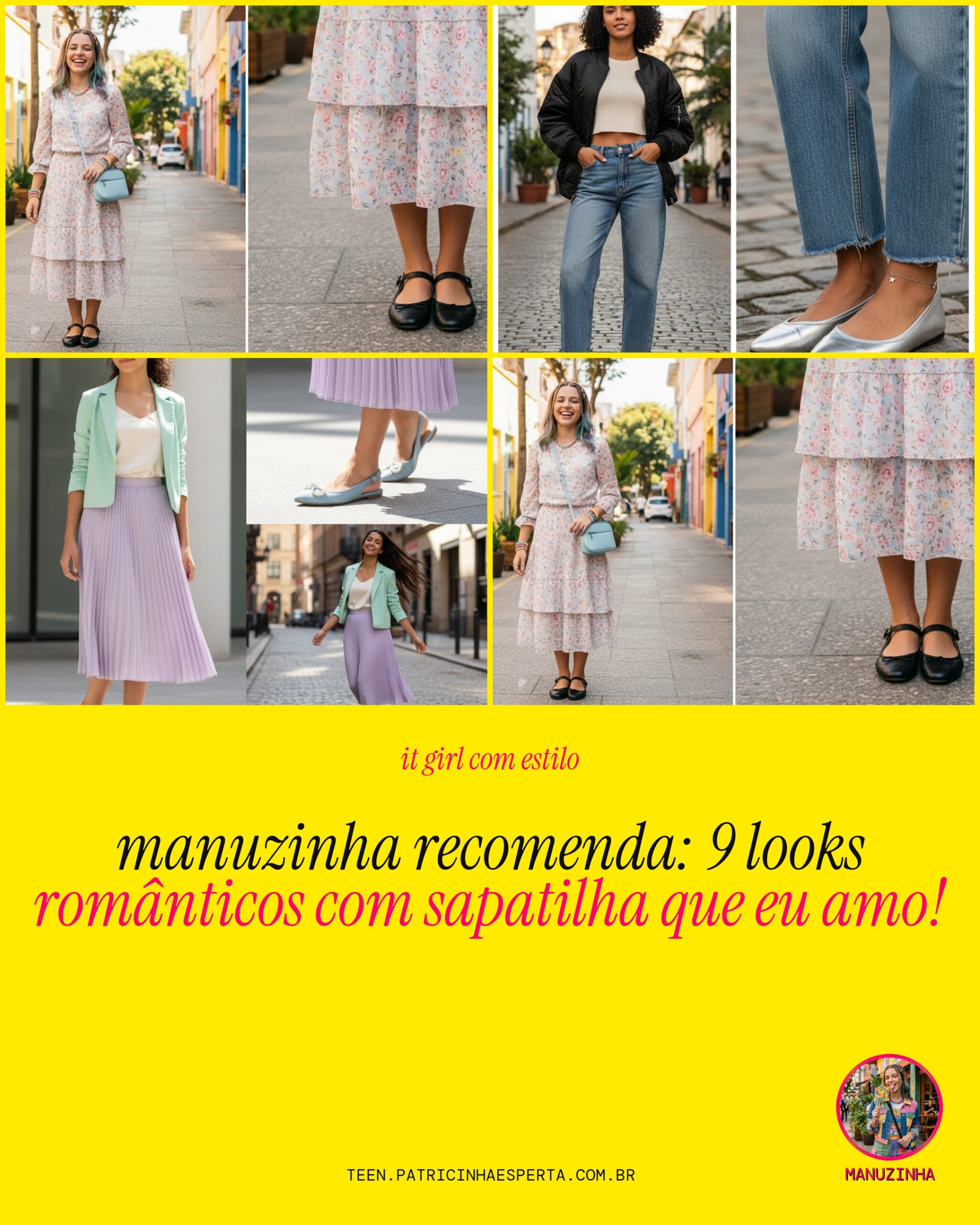 sapatilha com look romantico