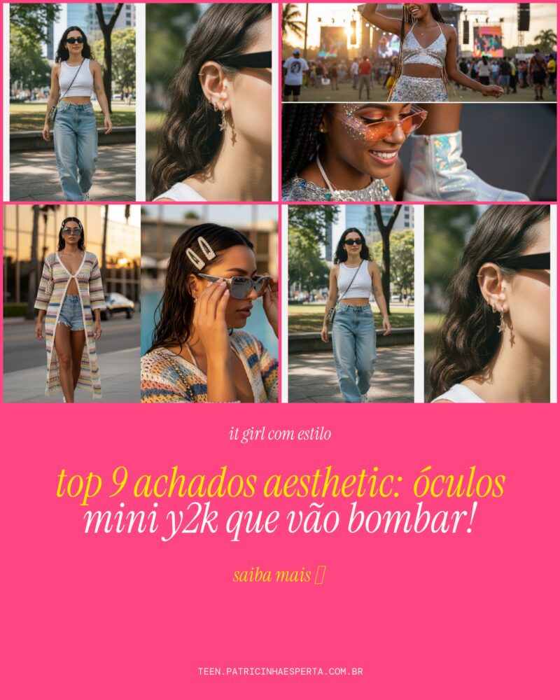 TOP 9 Achados Aesthetic: Óculos Mini Y2K Que Vão Bombar!